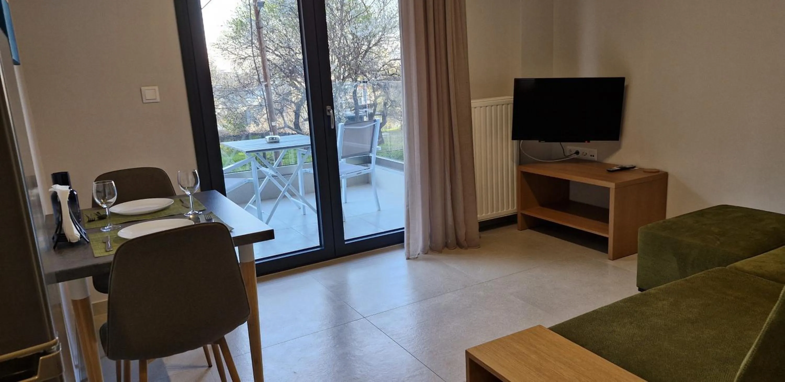 Living room in Toumba apartments