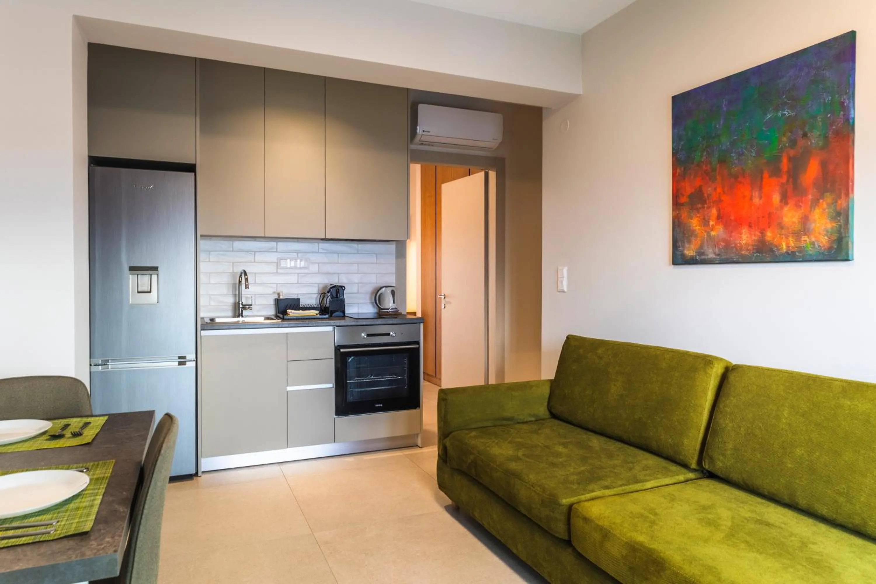 Living room in Toumba apartments