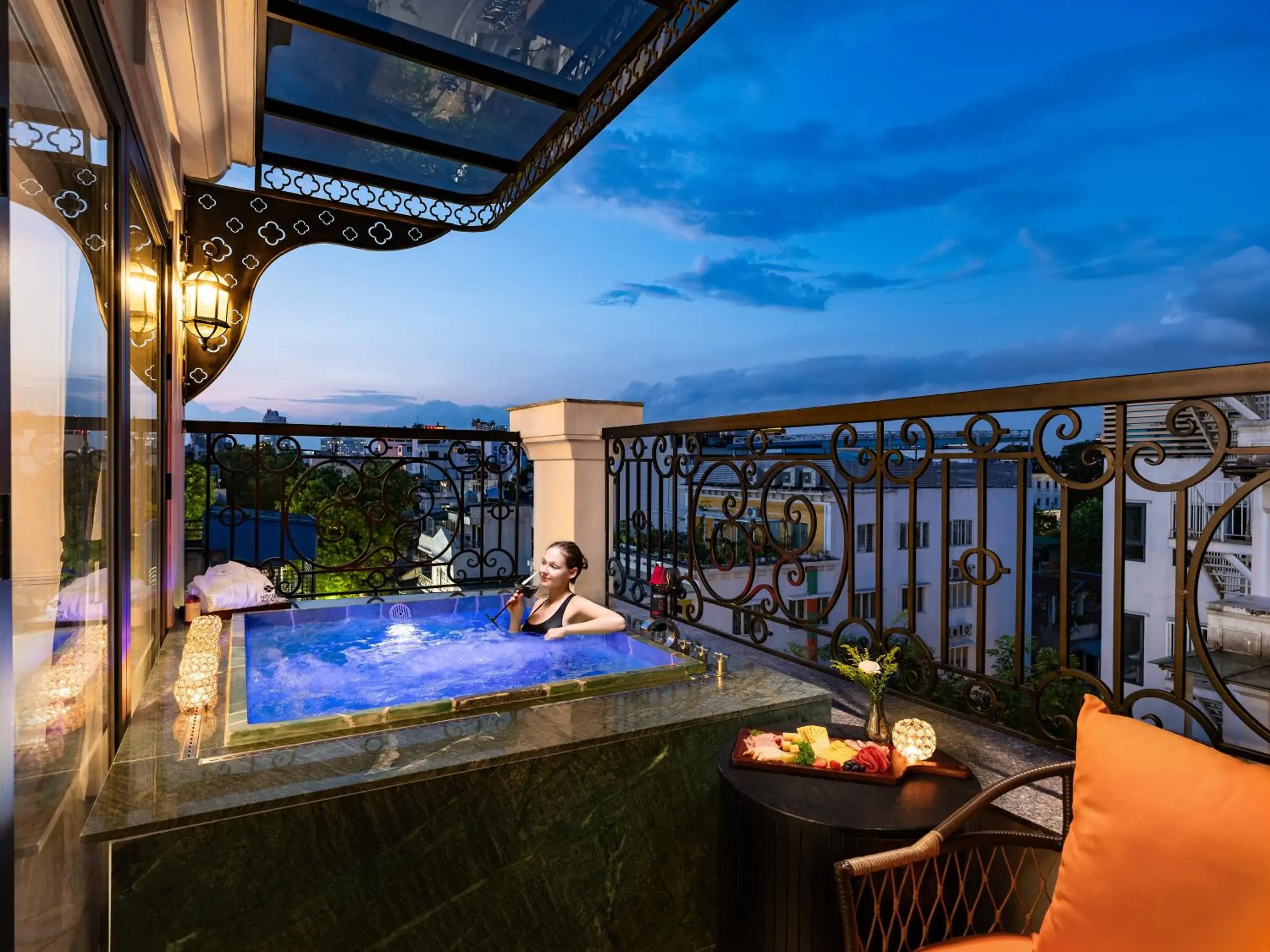 Grand Colonial Terrace Suite City View with Private Jacuzzi & Spa Benefits in GRAND HOTEL du LAC Hanoi Grand Colonial Terrace Suite City View with Private Jacuzzi & Spa Benefits in GRAND HOTEL du LAC Hanoi