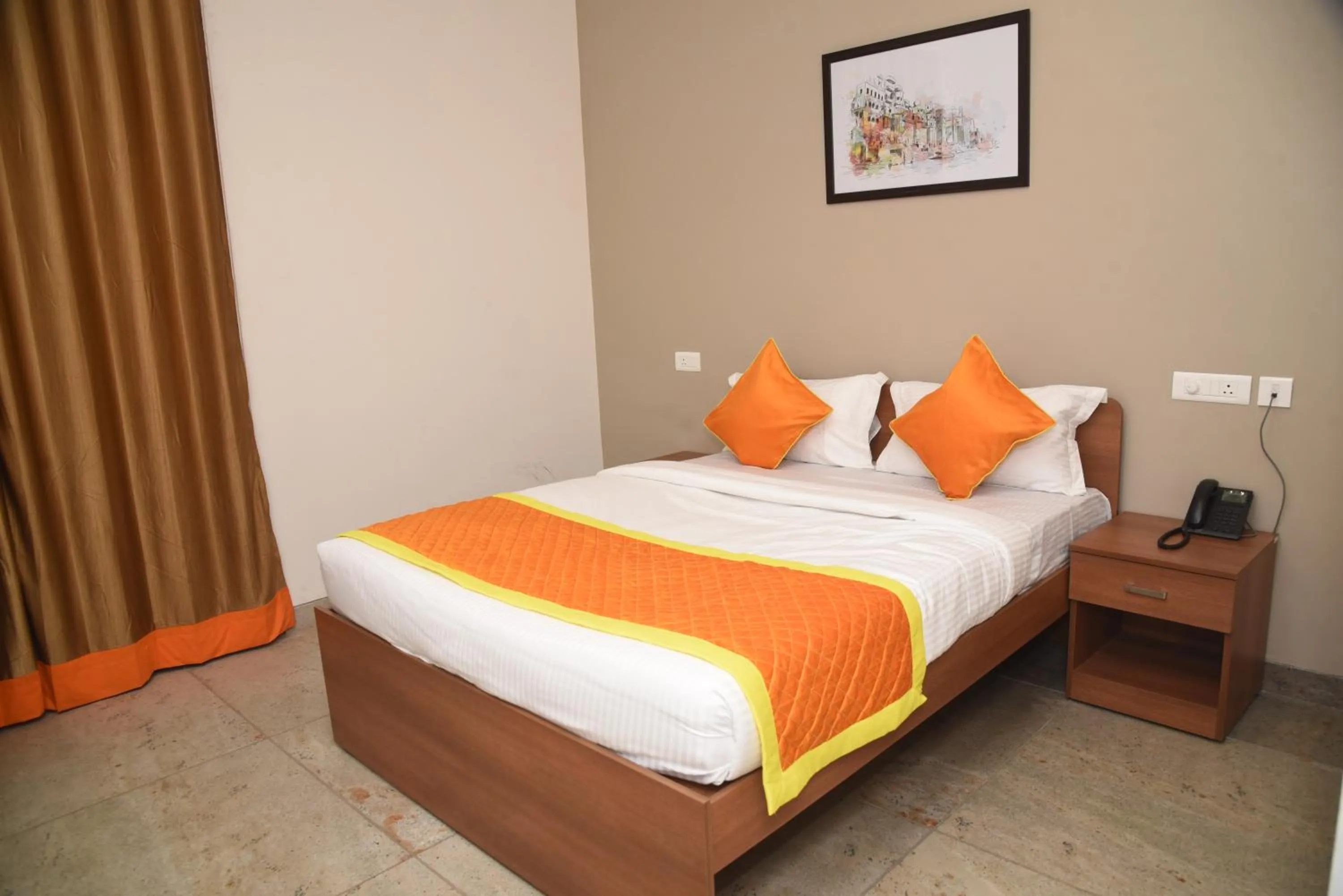 Bedroom, Bed in Southern Grand Kashi - Inside Kashi Vishwanath Temple Corridor