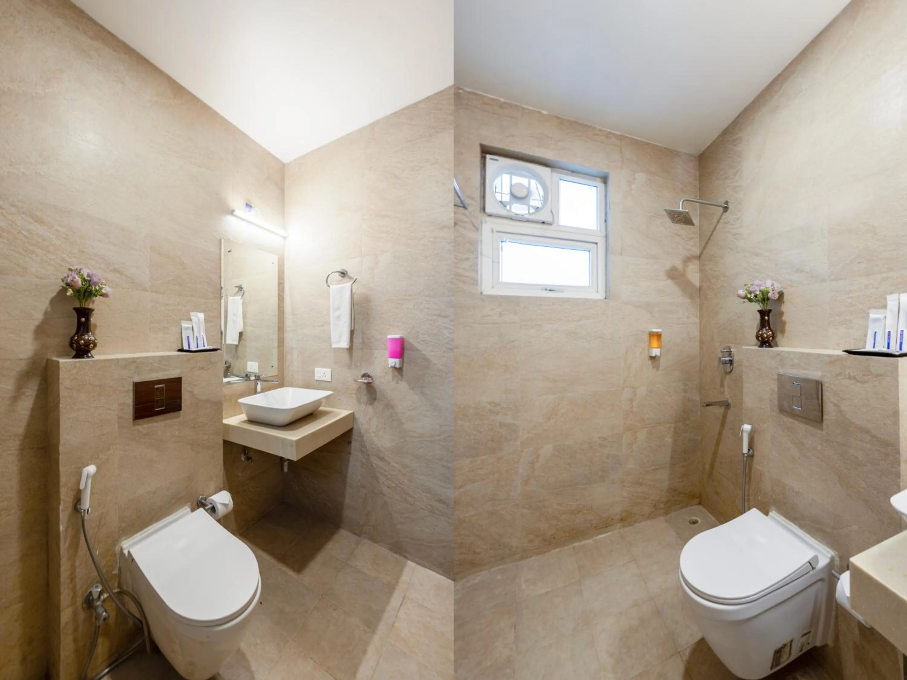 Bathroom in Aadat Hotel Subhash Chowk Gurgaon