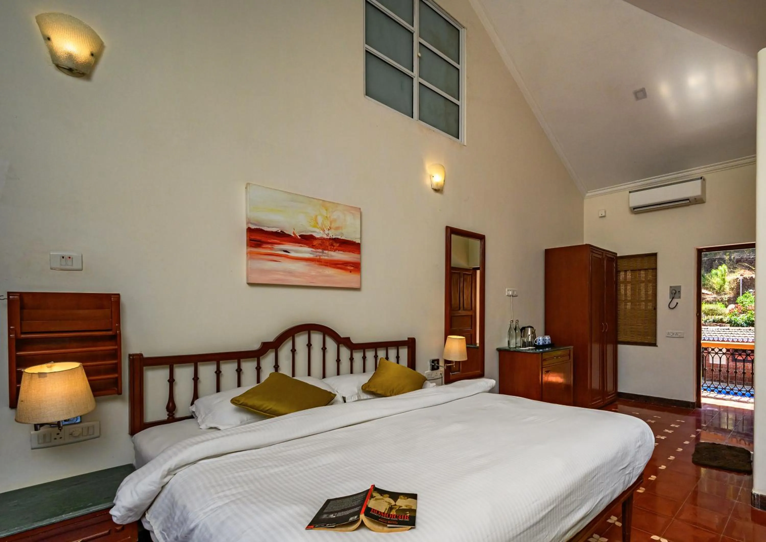 Bed in Neemrana's Three Waters