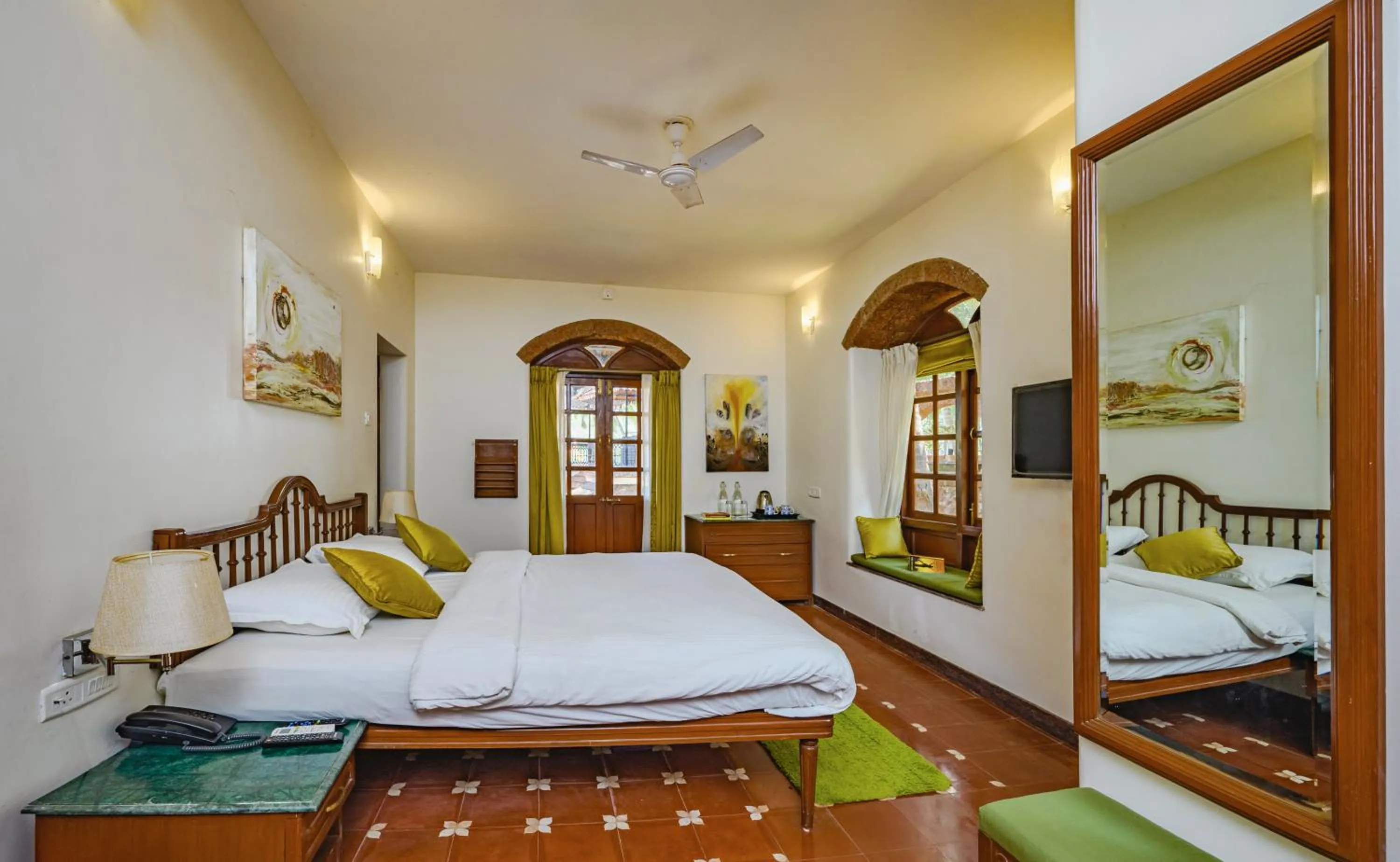 Bed in Neemrana's Three Waters