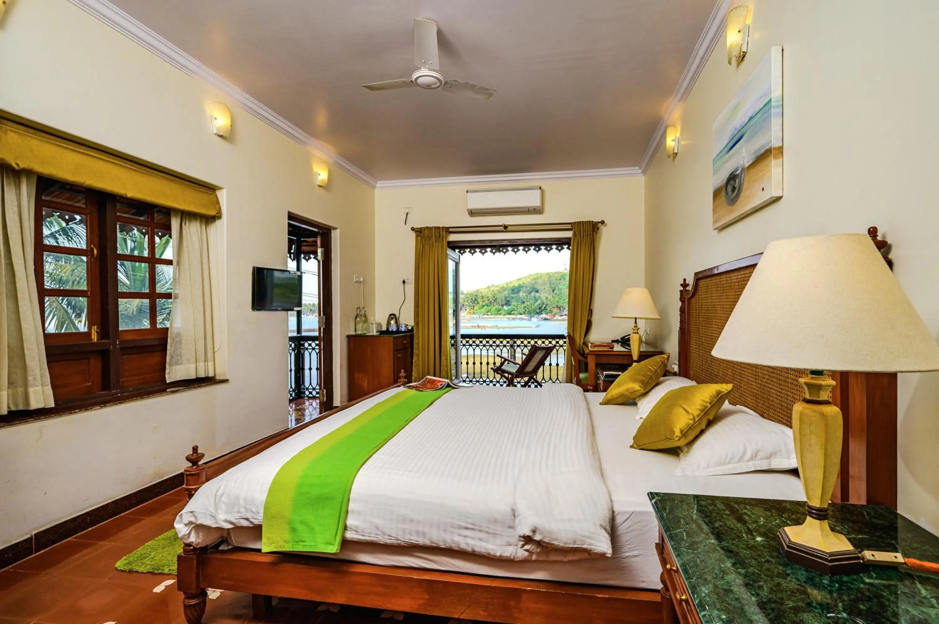 Bed in Neemrana's Three Waters