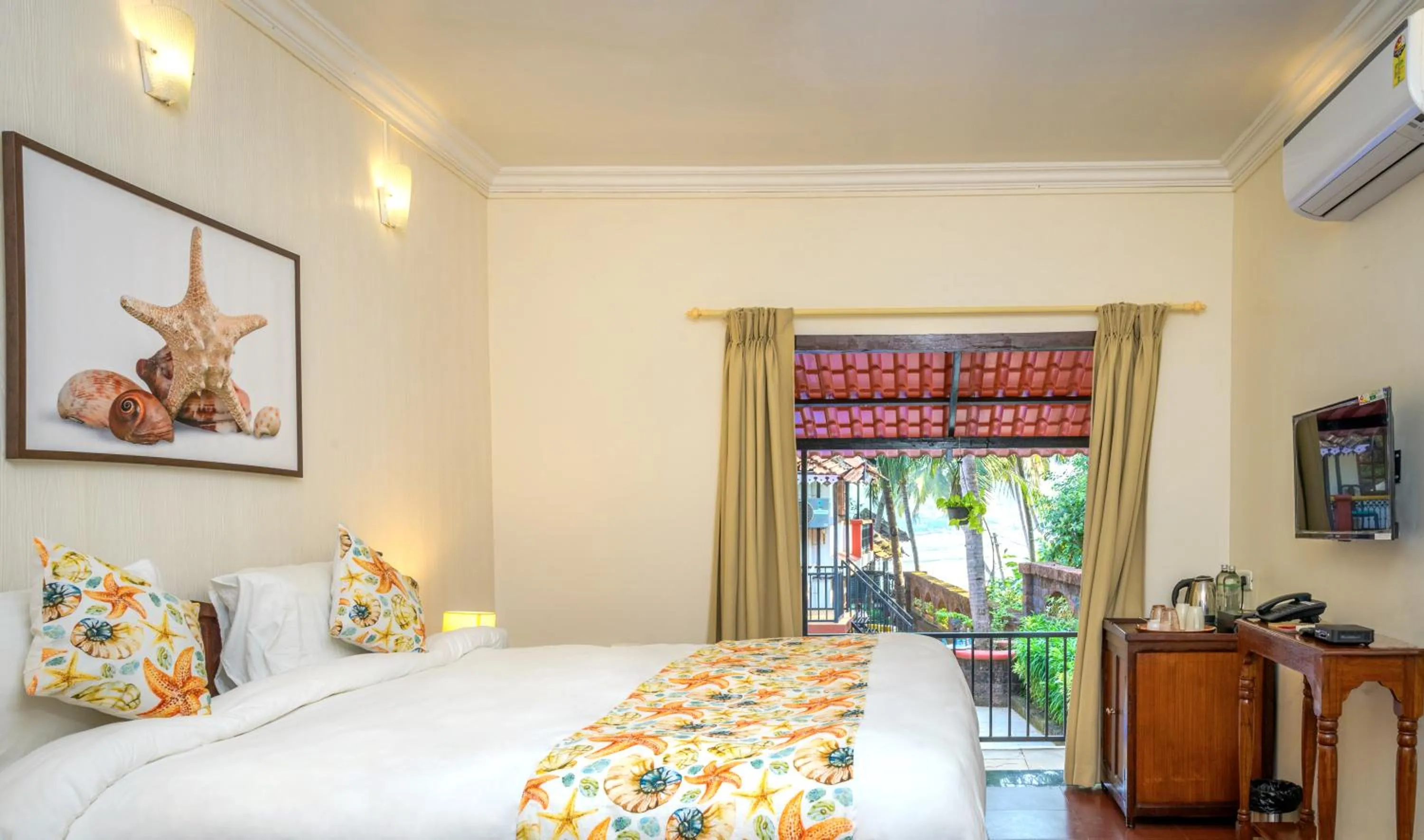 Bed in Neemrana's Three Waters