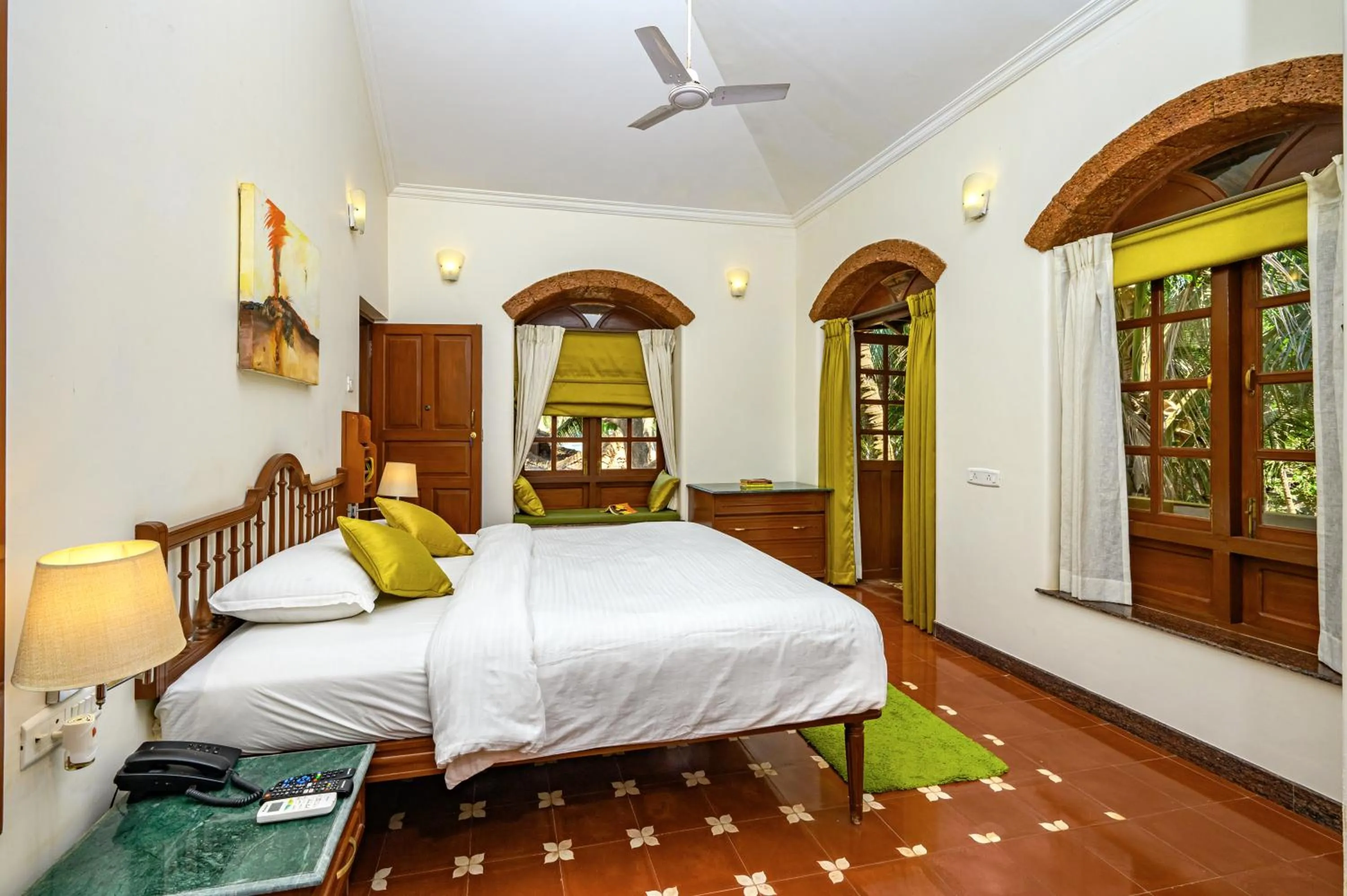 Bed in Neemrana's Three Waters