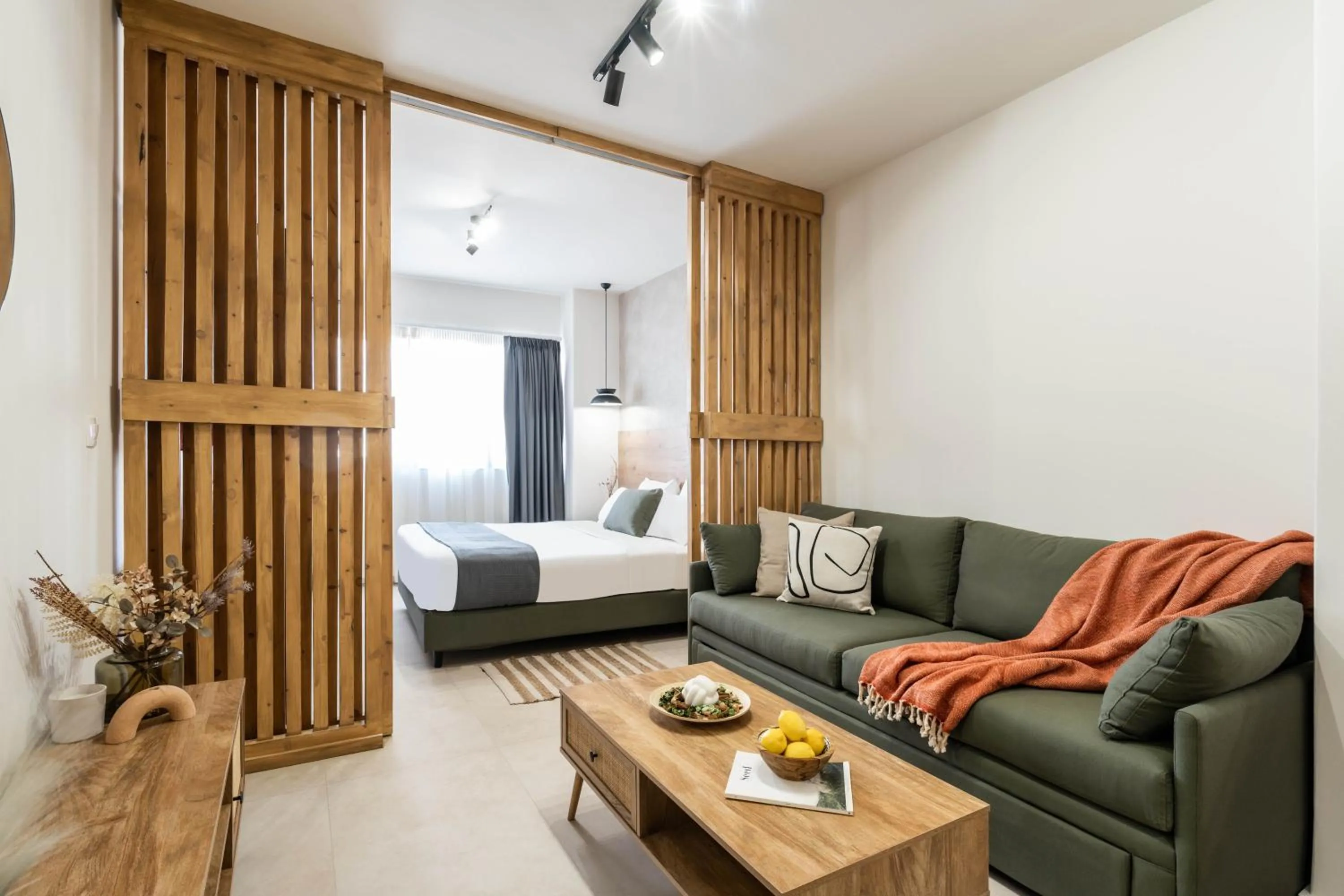 Photo of the whole room, Bed in KOYO Athens