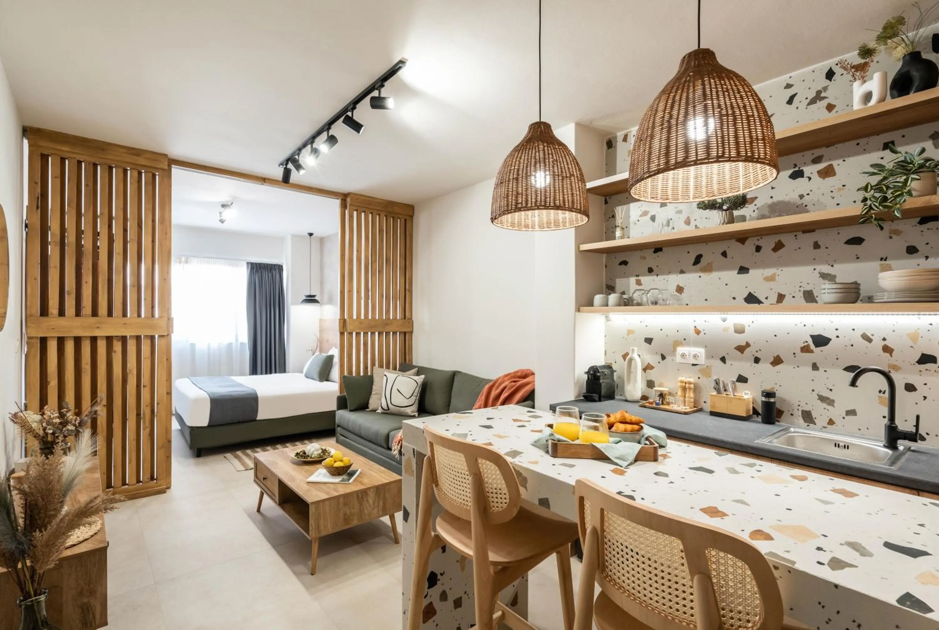 Photo of the whole room, Bed in KOYO Athens