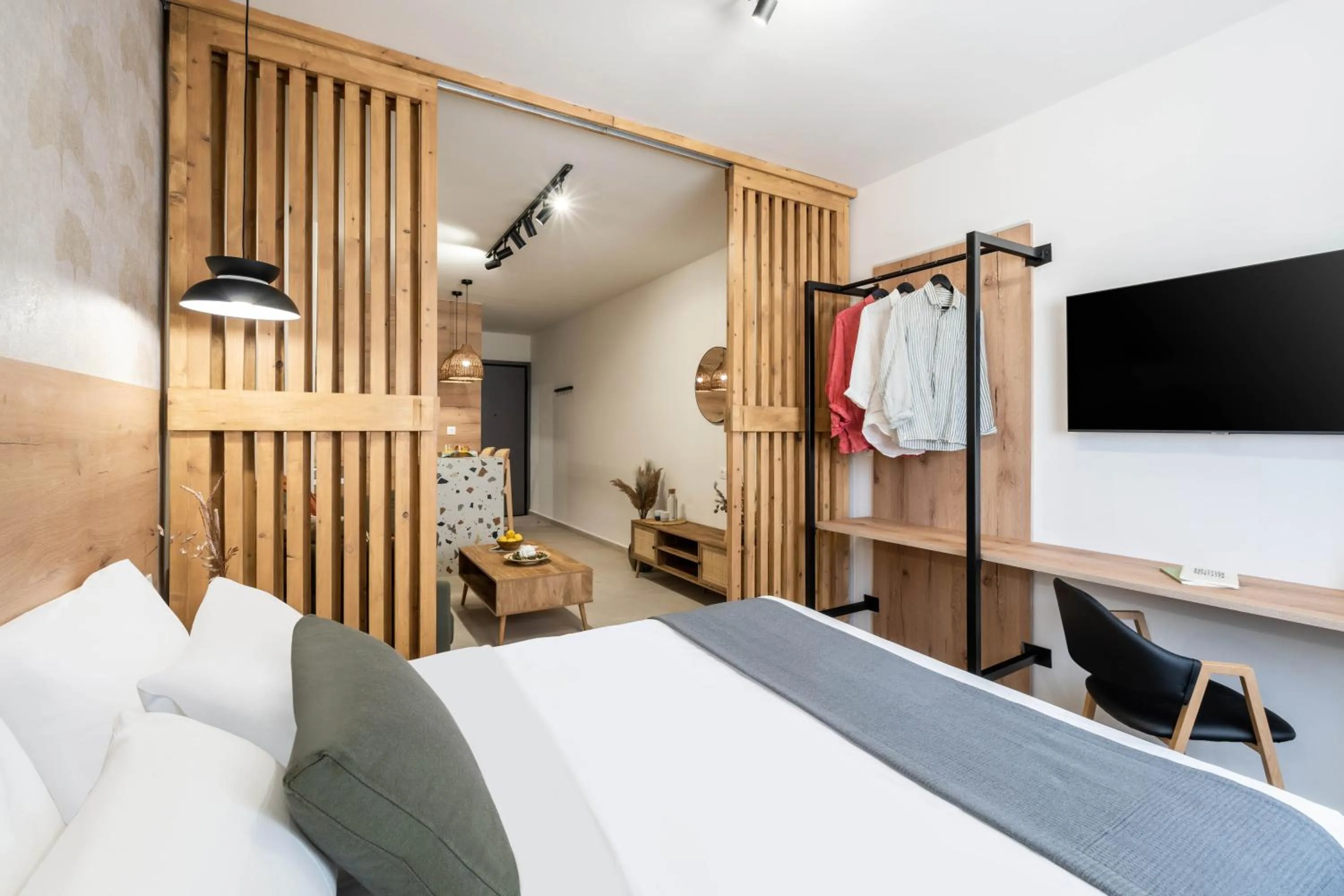 Photo of the whole room, Bed in KOYO Athens