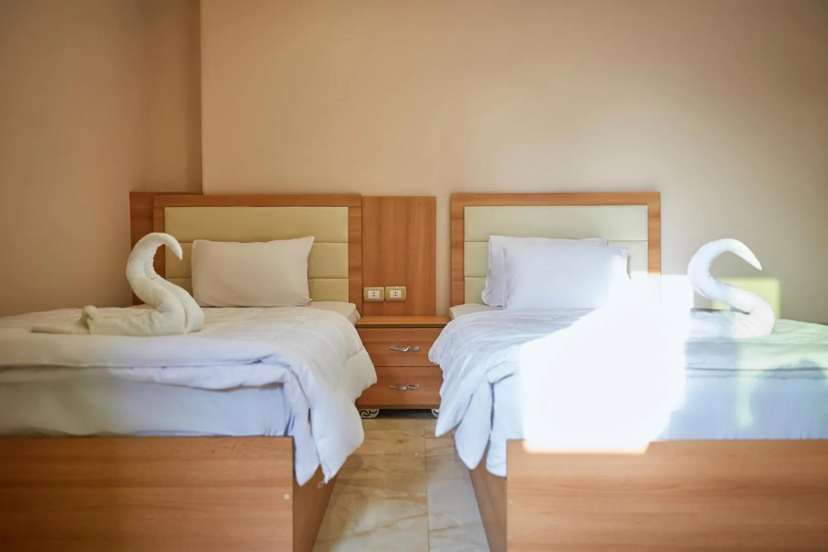 Bed in Grand Pyramid View Hotel