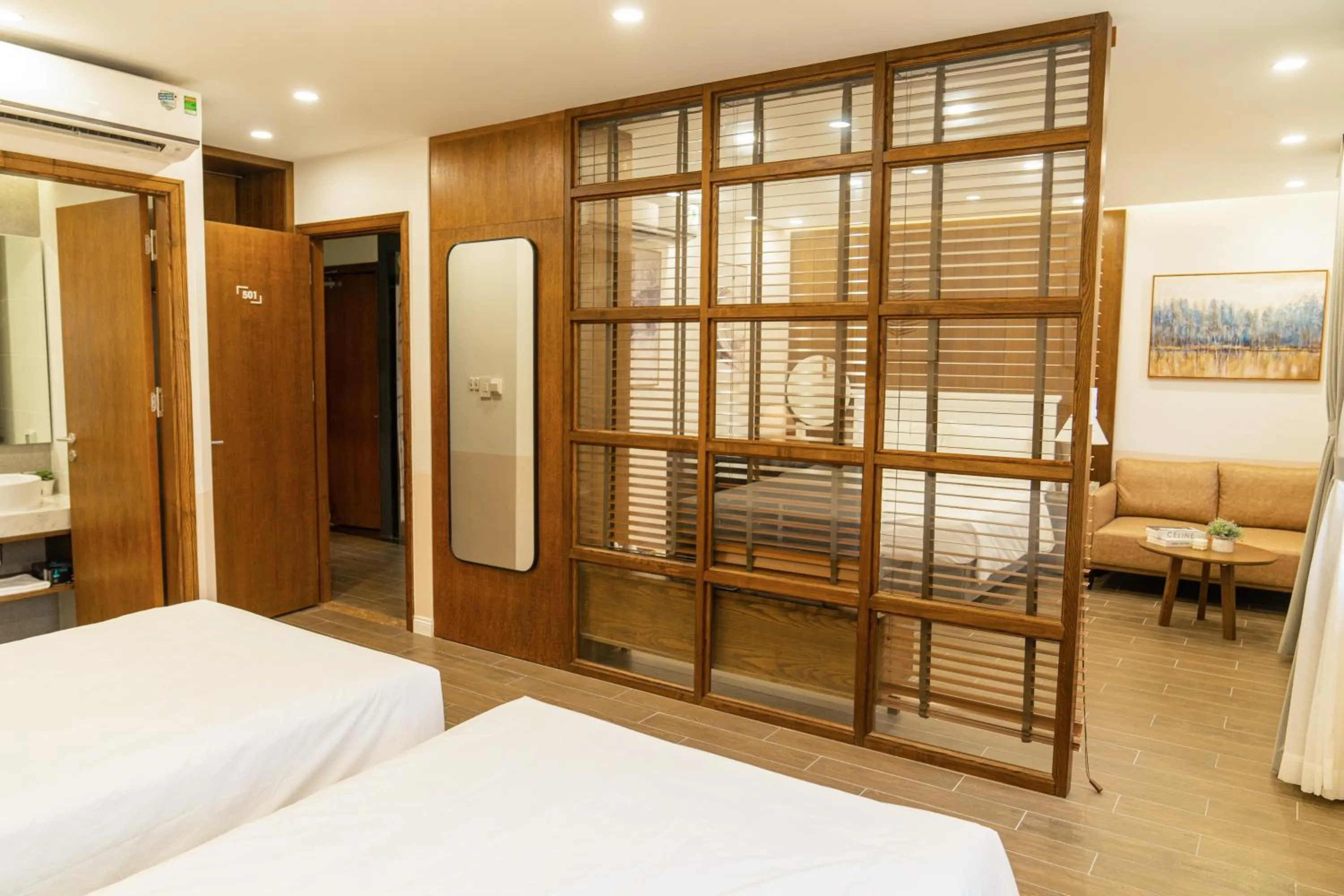 Bed in Palo Santo Hotel Phu Quoc