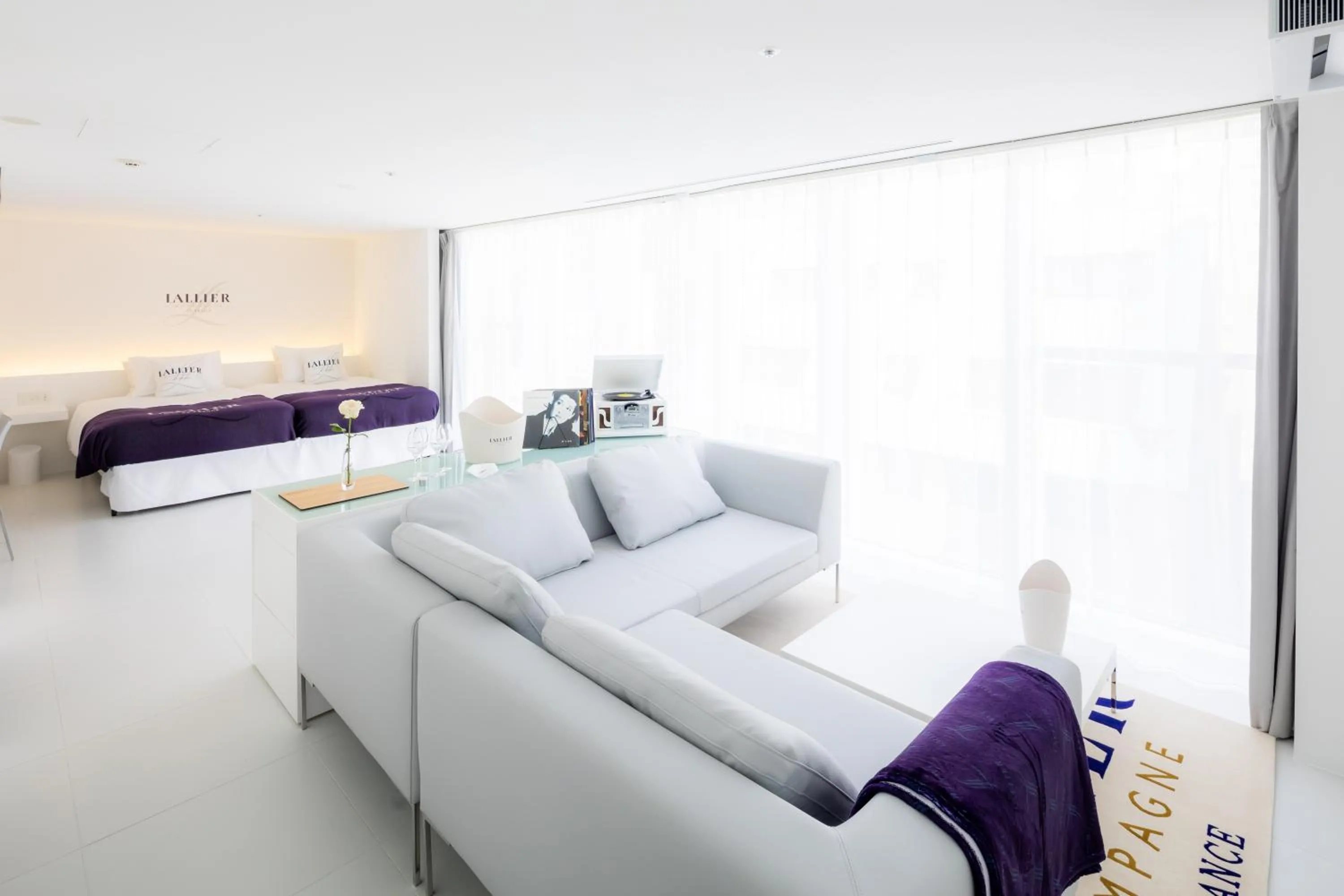 View (from property/room), Bed in CUVEE J2 HOTEL OSAKA by Onko Chishin