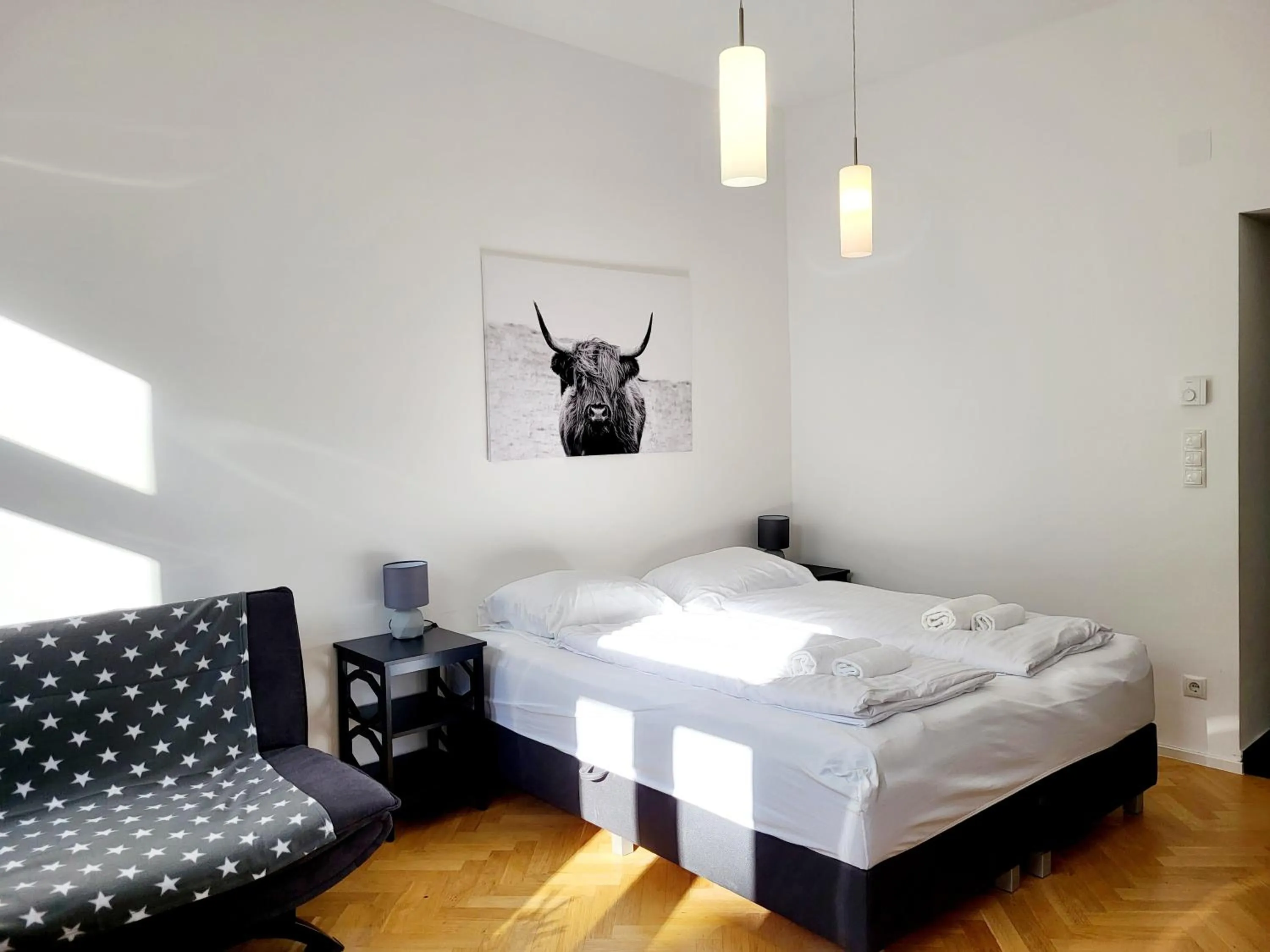 Bed in Neulerchenfelder Apartment Vienna