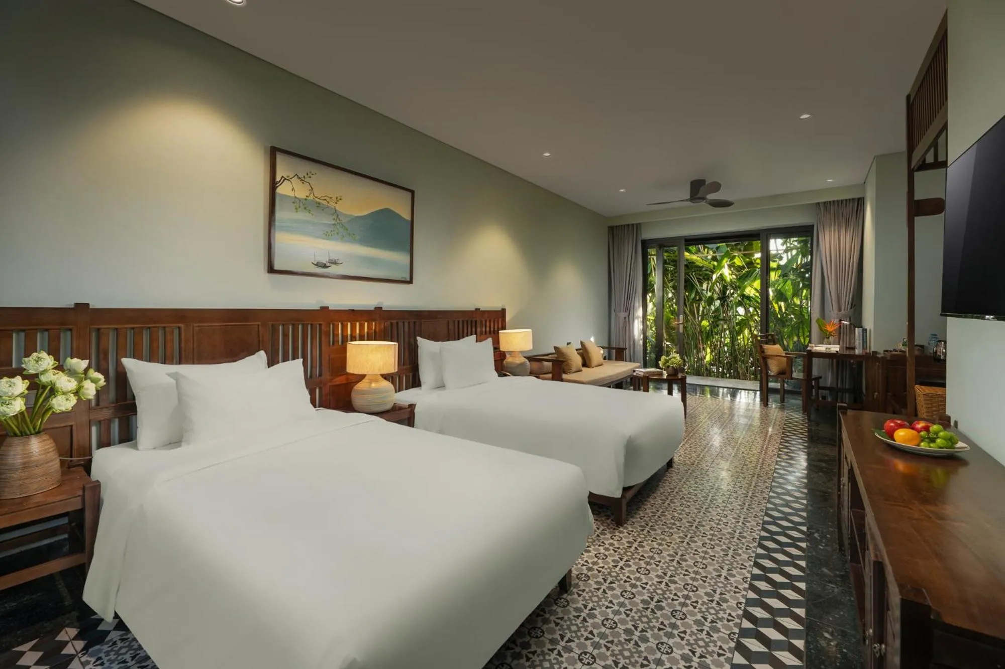 Bed in Coco Island Resort Ninh Binh