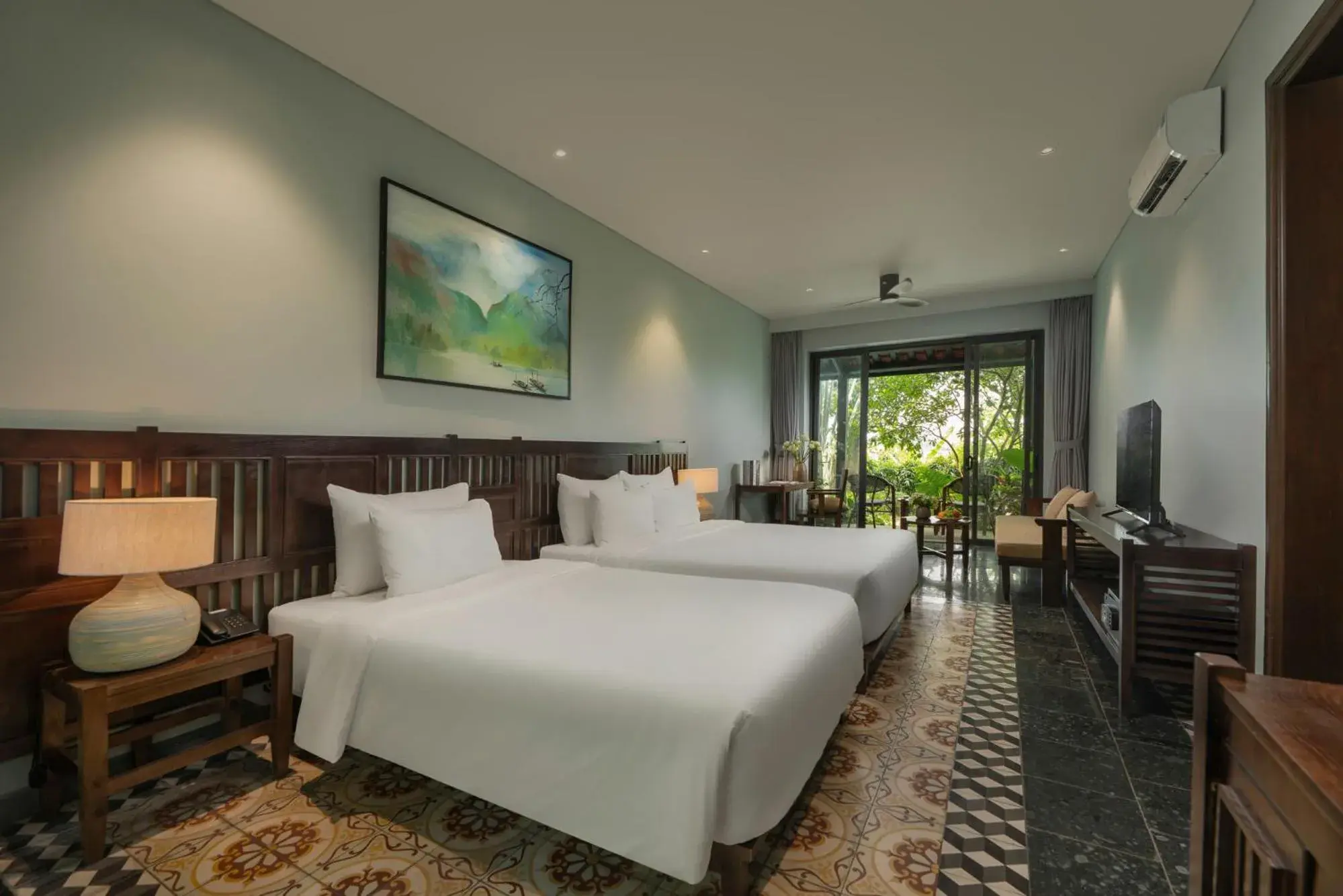 Triple Room with Garden View in Coco Island Resort Ninh Binh Triple Room with Garden View in Coco Island Resort Ninh Binh