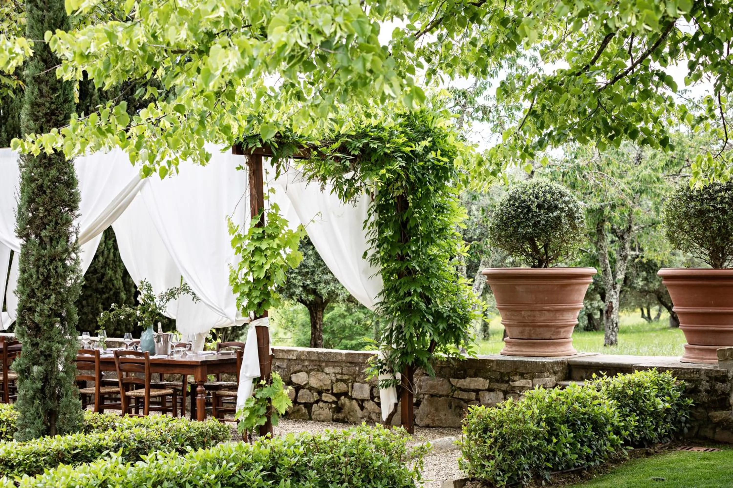 Garden in Pieve Aldina Relais & Châteaux