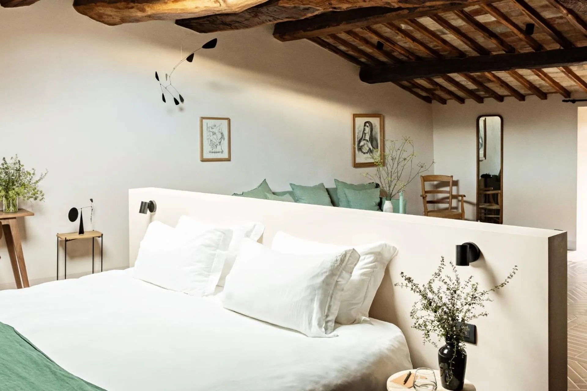 Bedroom, Bed in Pieve Aldina Relais & Châteaux