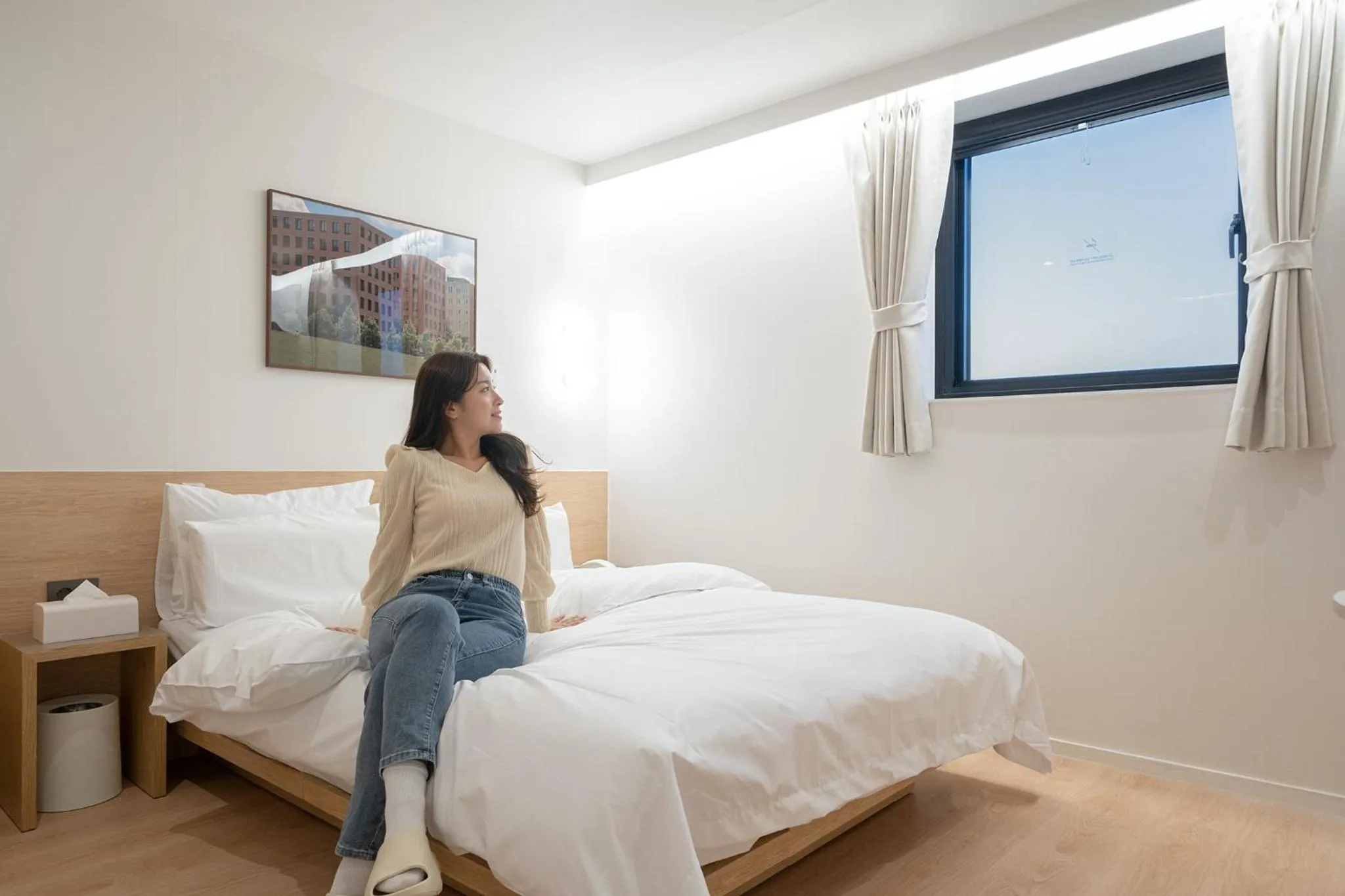 Bed in Aank Hotel Cheongju Uam 1st