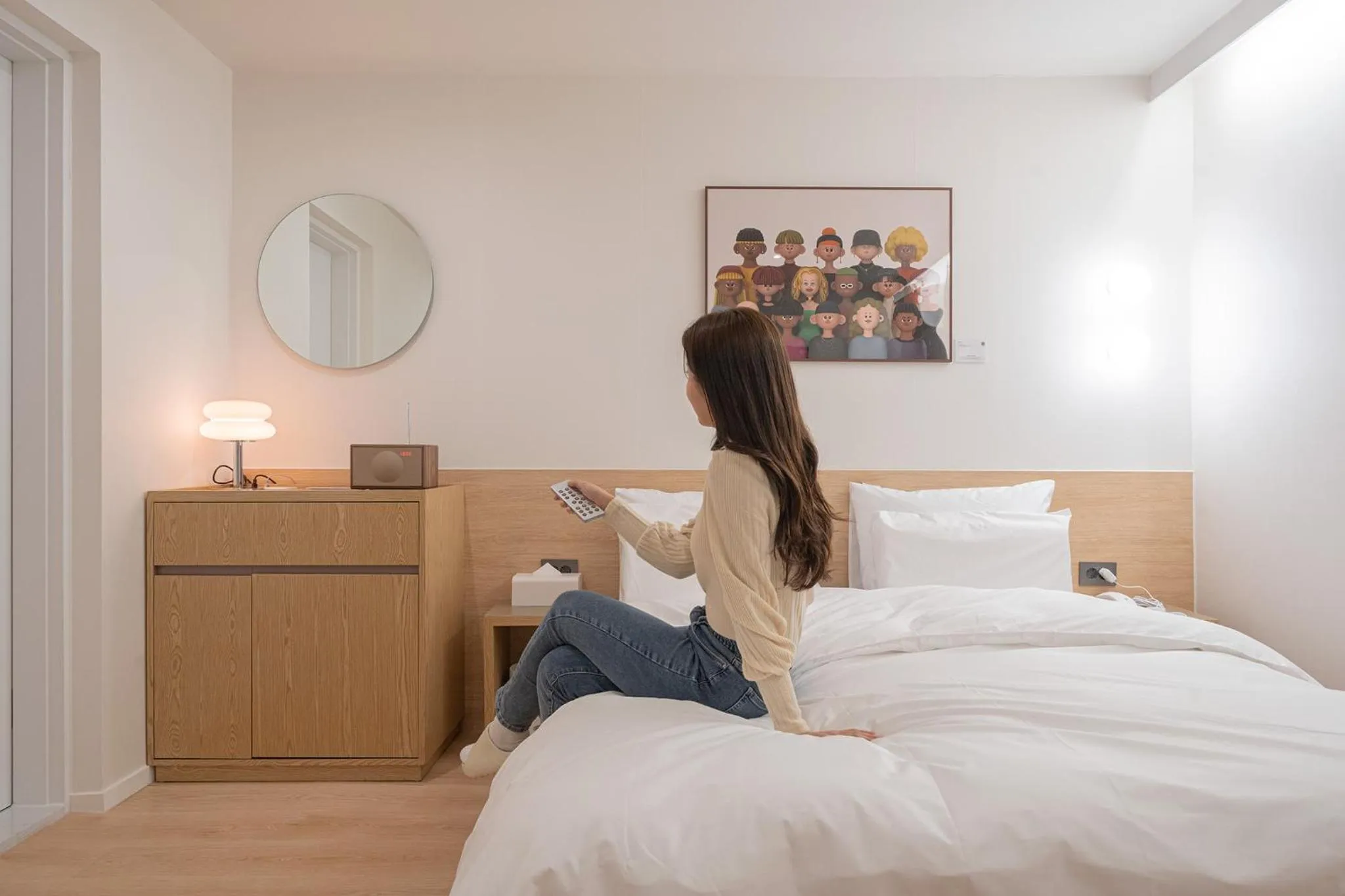 Bed in Aank Hotel Cheongju Uam 1st