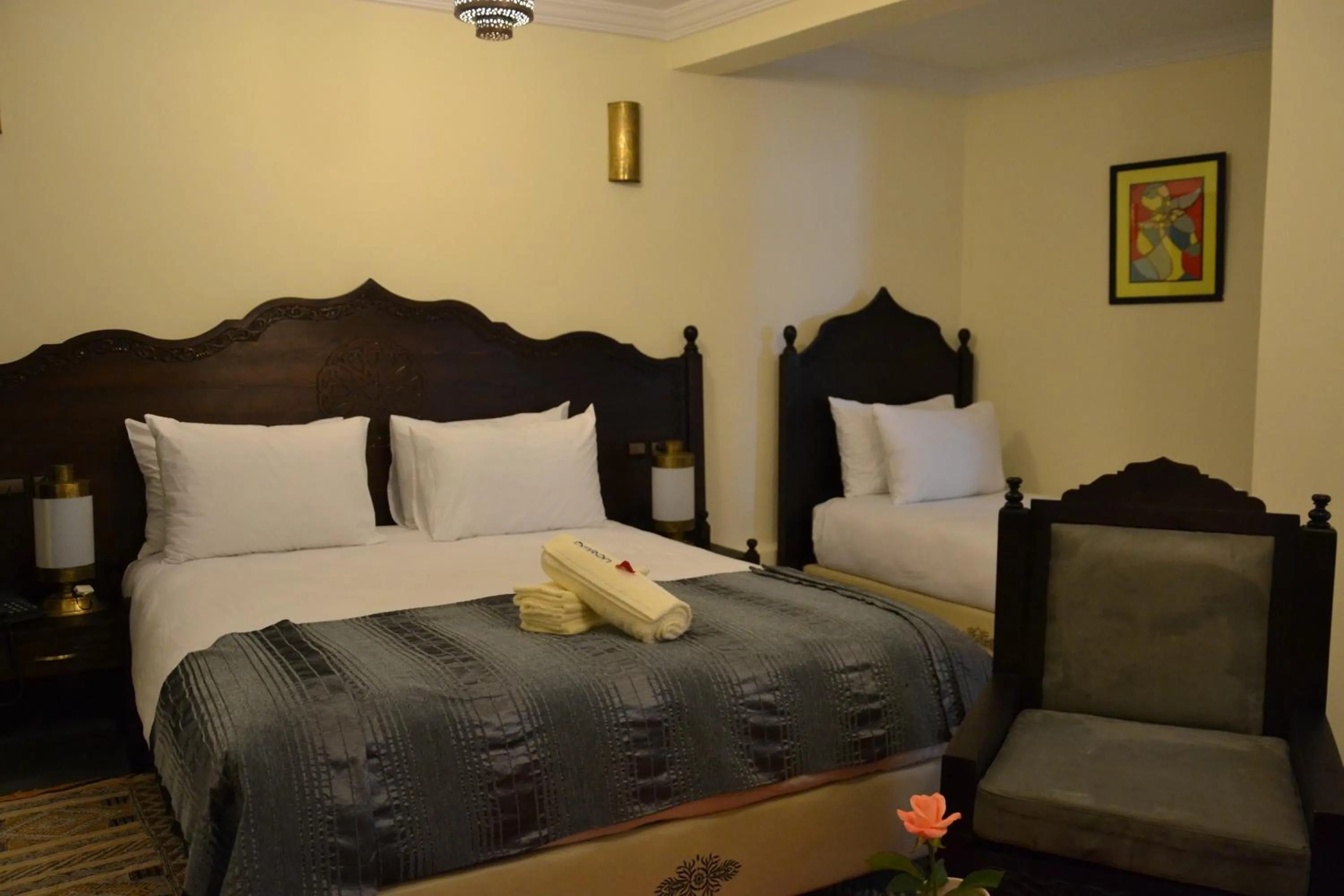 Bed in Hotel Riad Ben Atar