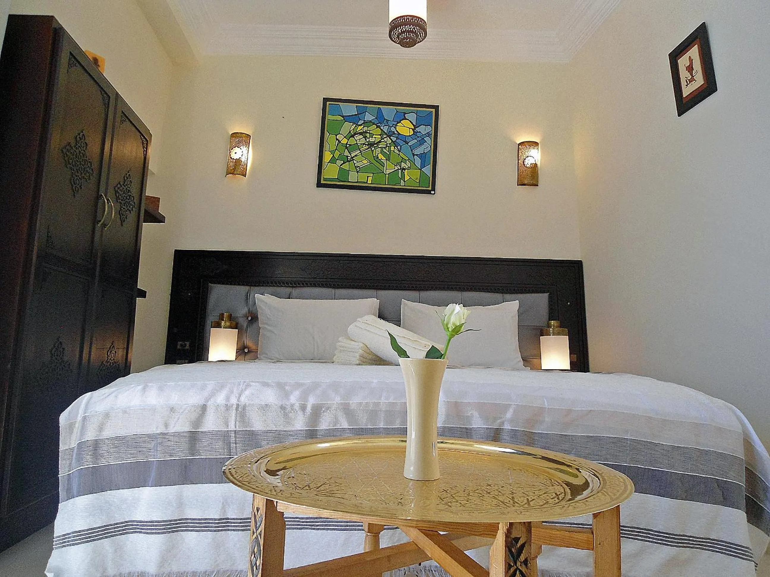 Bed in Hotel Riad Ben Atar