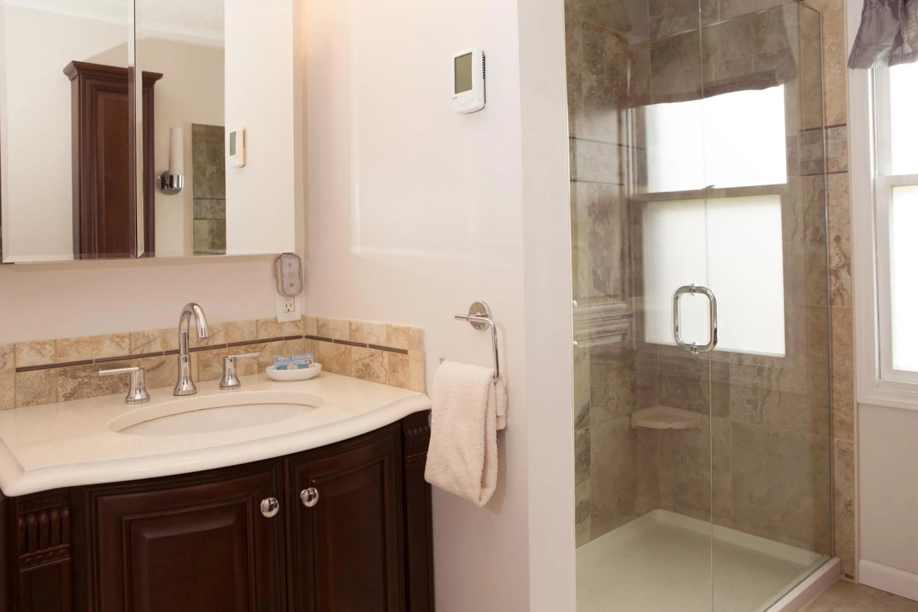 Bathroom in Knotty Pine Motel