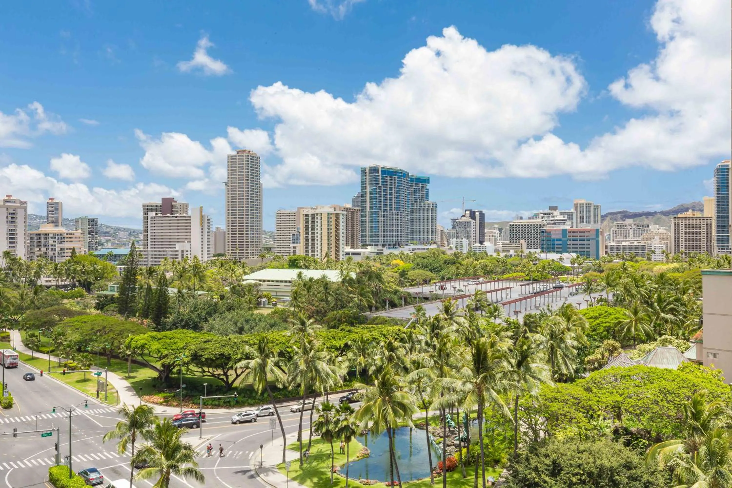 City view in Castle at Palms at Waikīkī