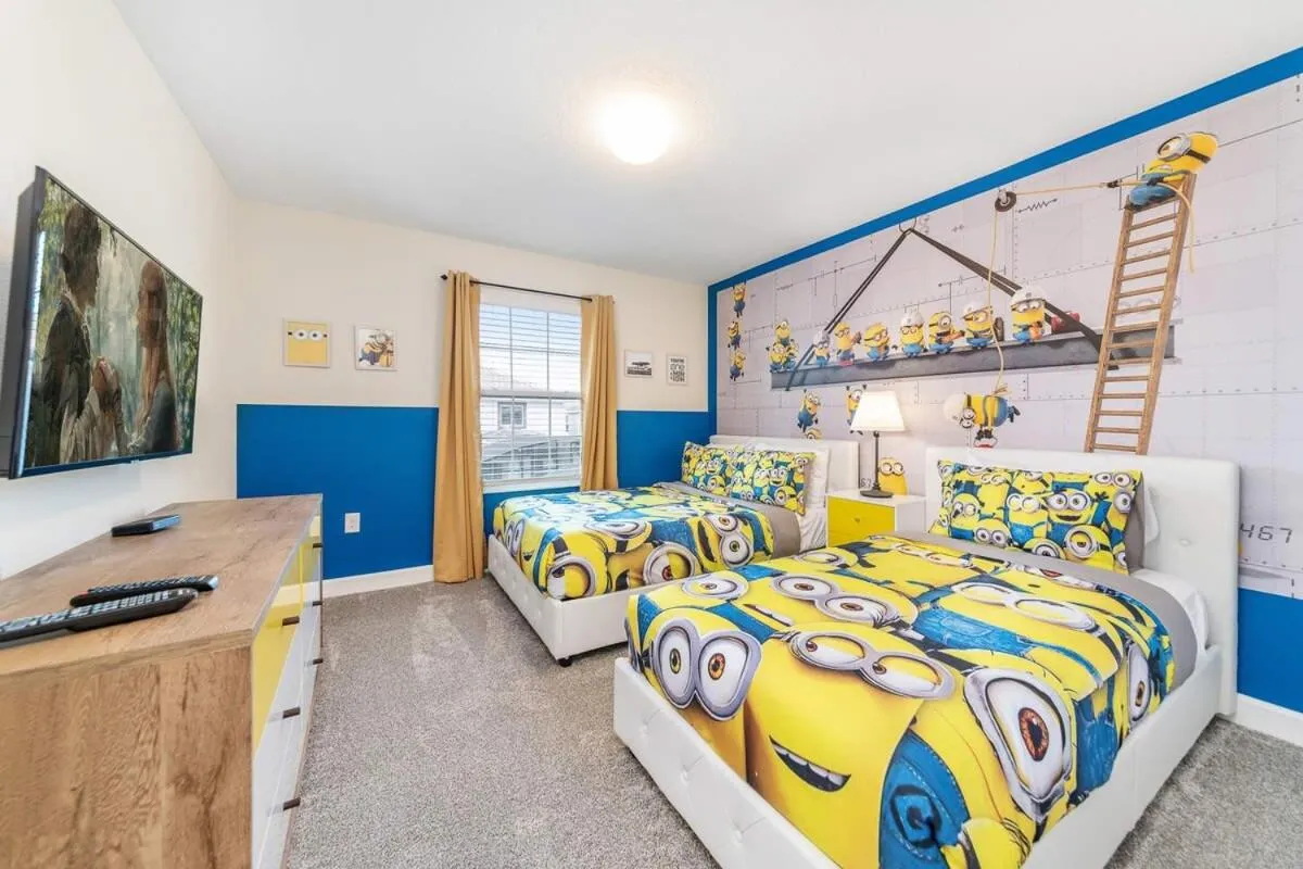 Bed in Magic villa with themed bedrooms and private pool