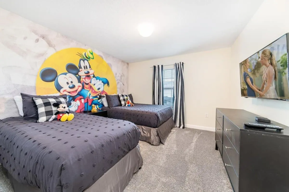 Bed in Magic villa with themed bedrooms and private pool