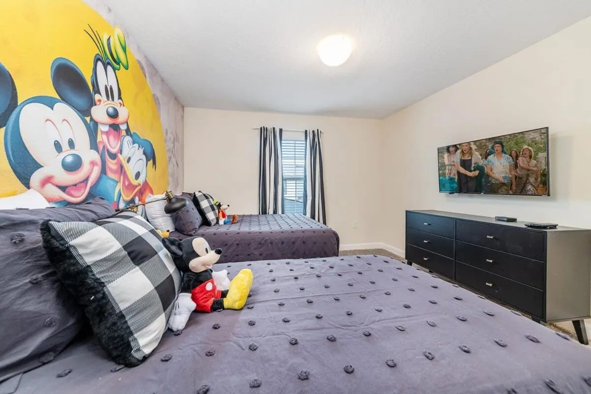 Bed in Magic villa with themed bedrooms and private pool