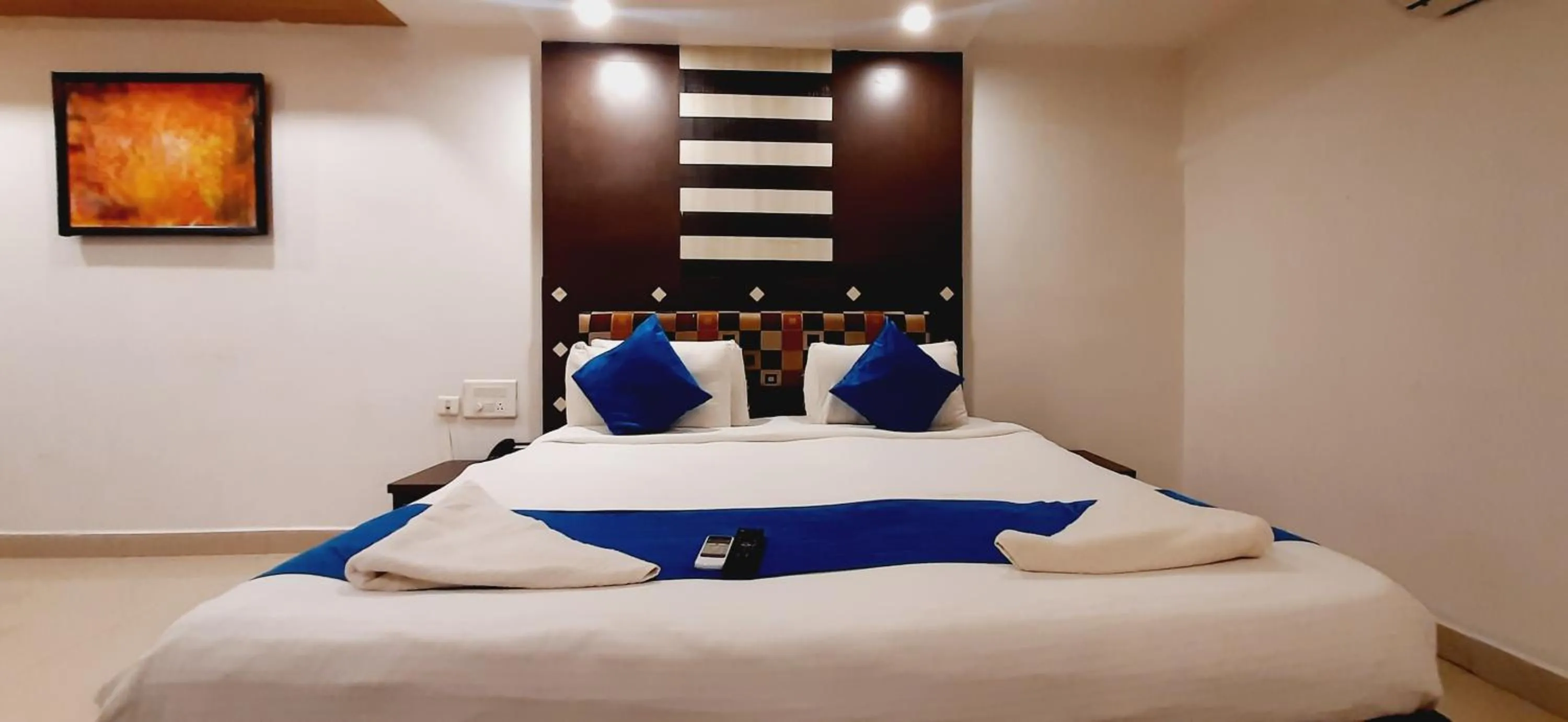 Bed in Hotel Kosala Vijayawada