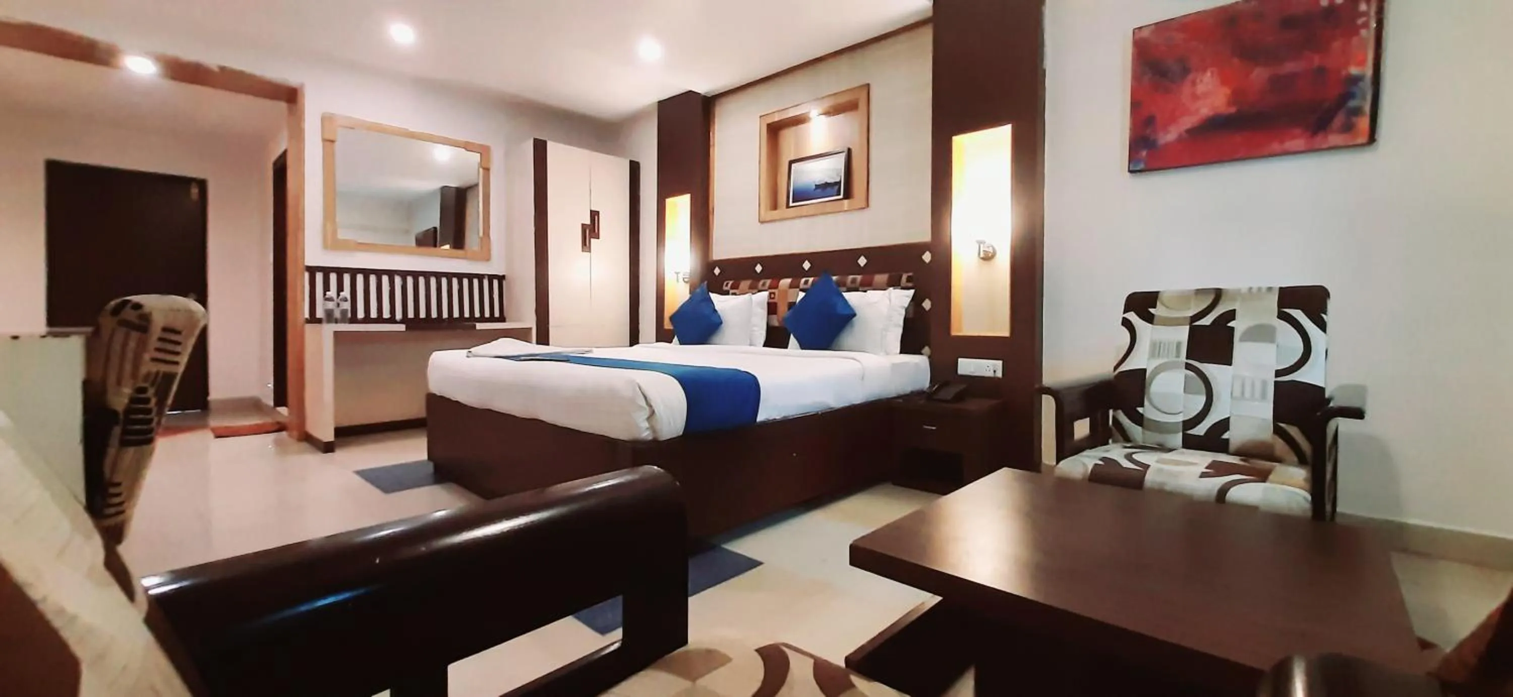 Bed in Hotel Kosala Vijayawada