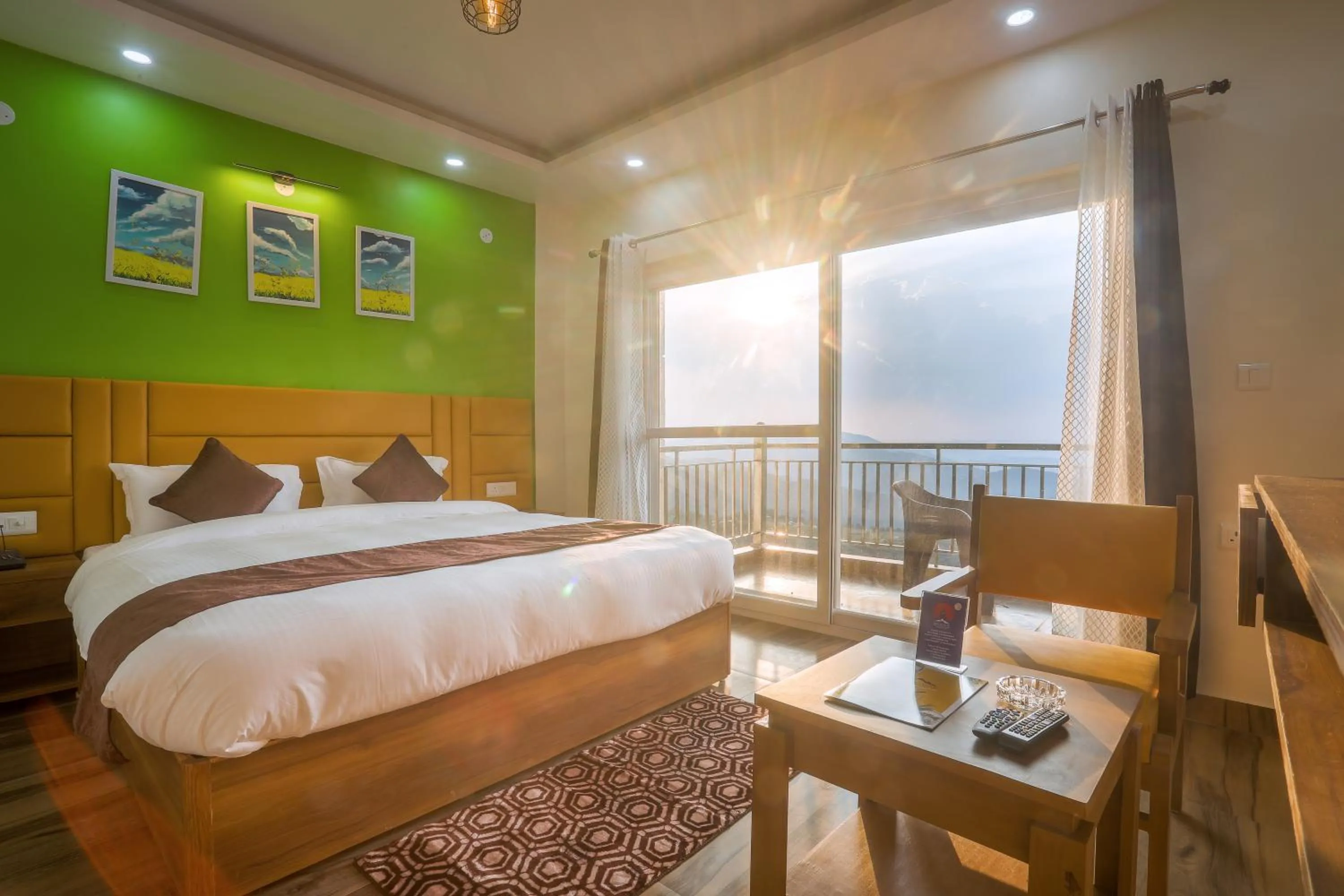 Photo of the whole room, Bed in Mukteshwar Treat Resort