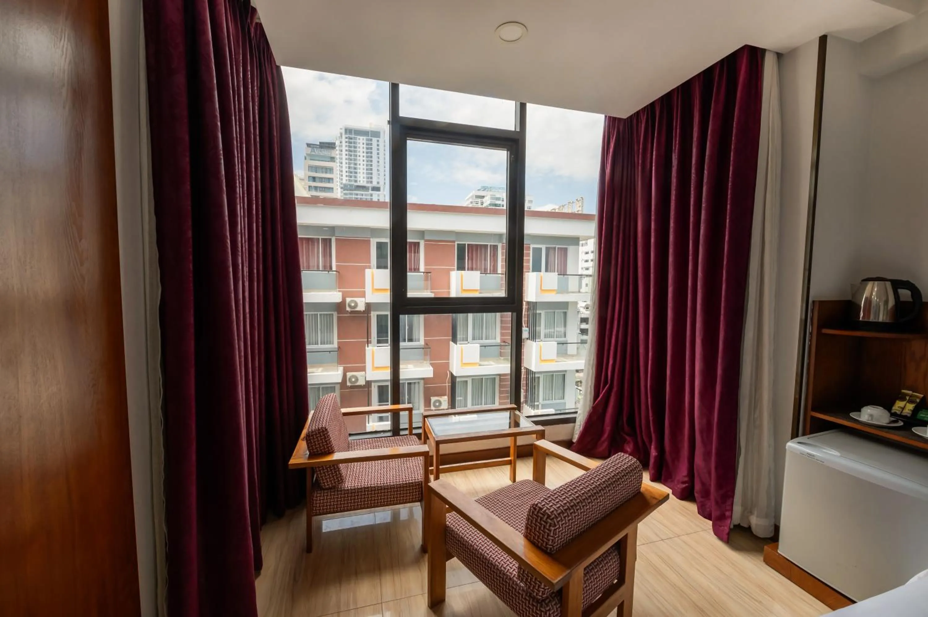 View (from property/room), Bed in Happy Light Central Nha Trang