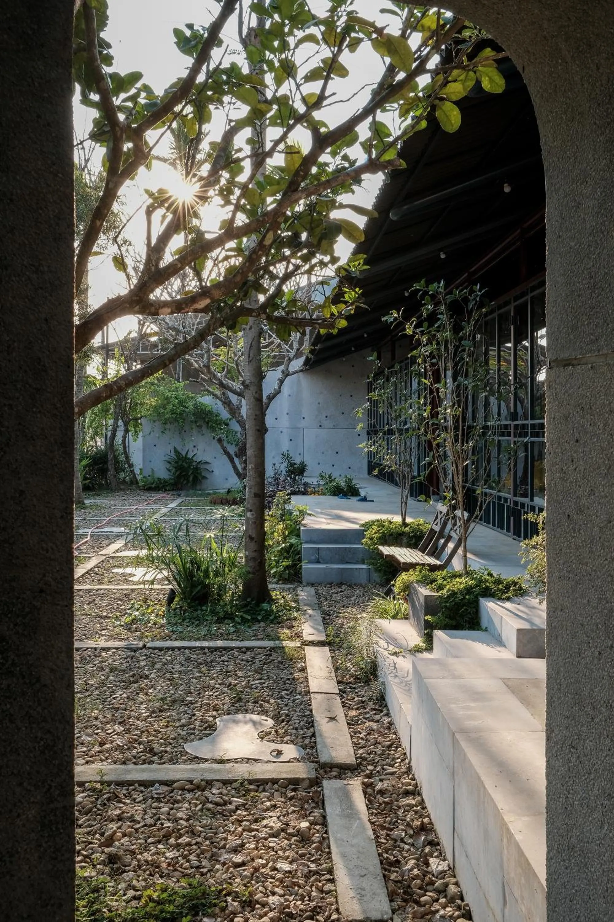 Garden view in De Hué