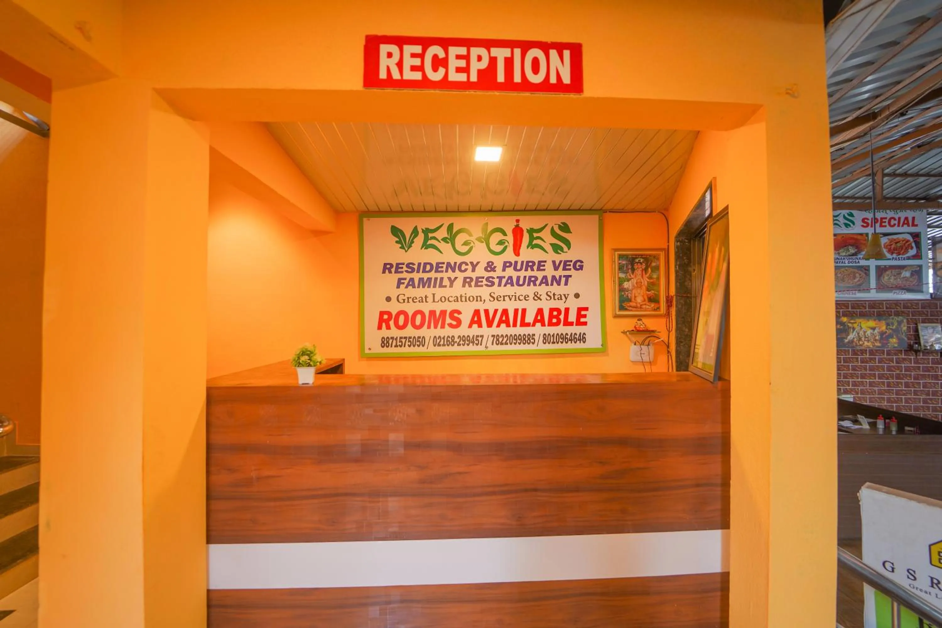 Lobby or reception in Veggies Residency