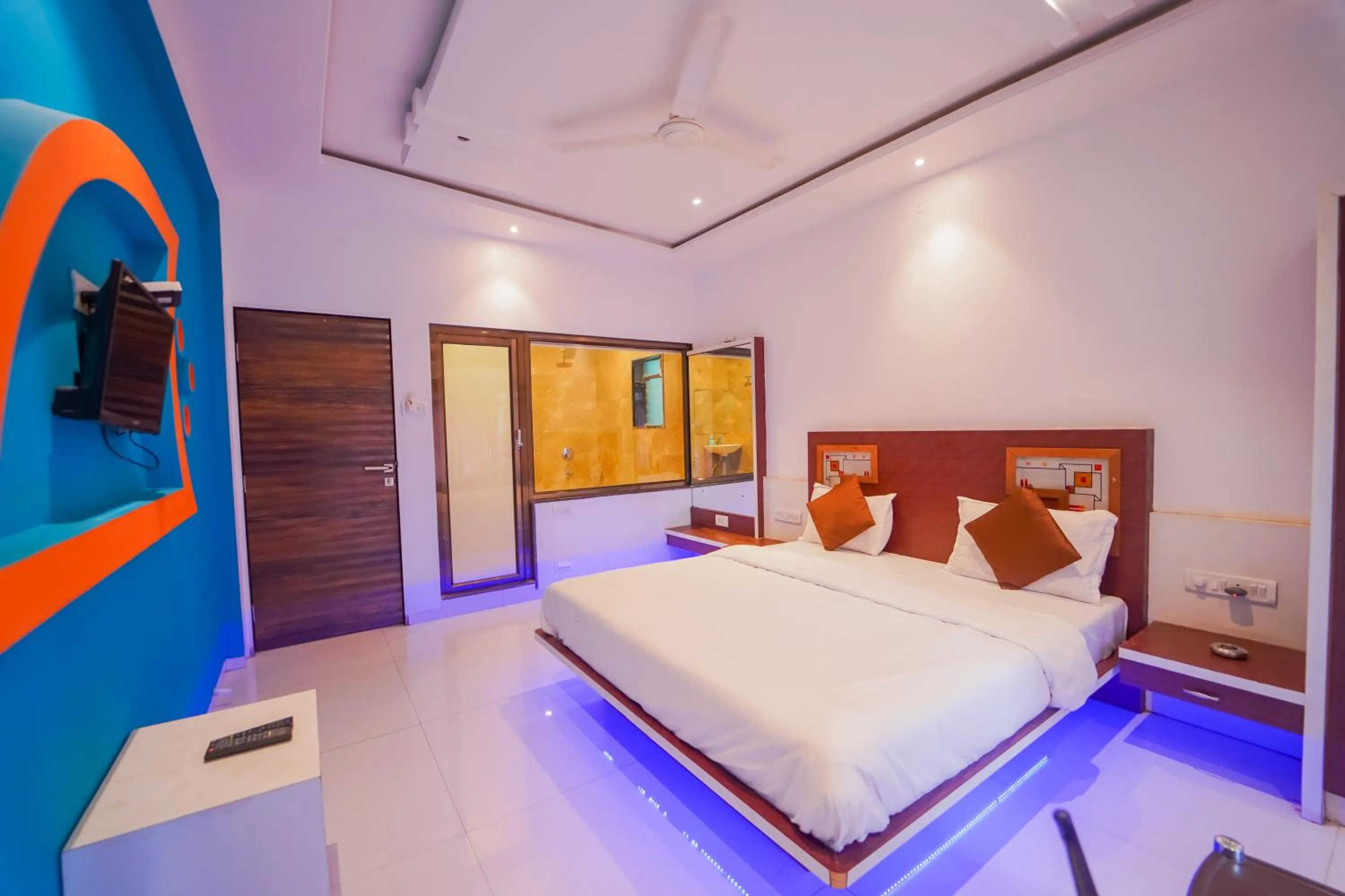 Bedroom, Bed in Veggies Residency