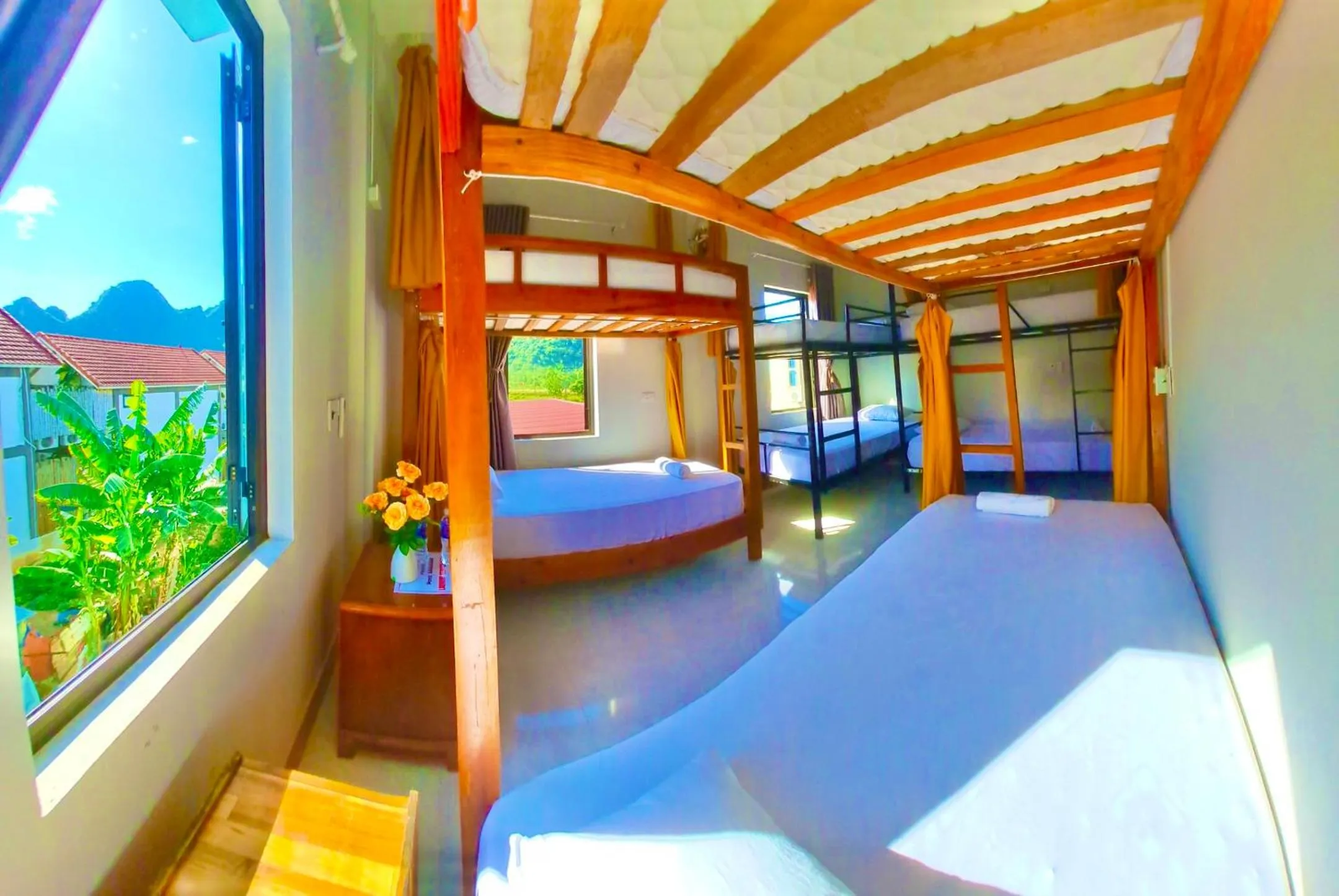 Bed in YoLo Pool Bar Villas & Garden Restaurant