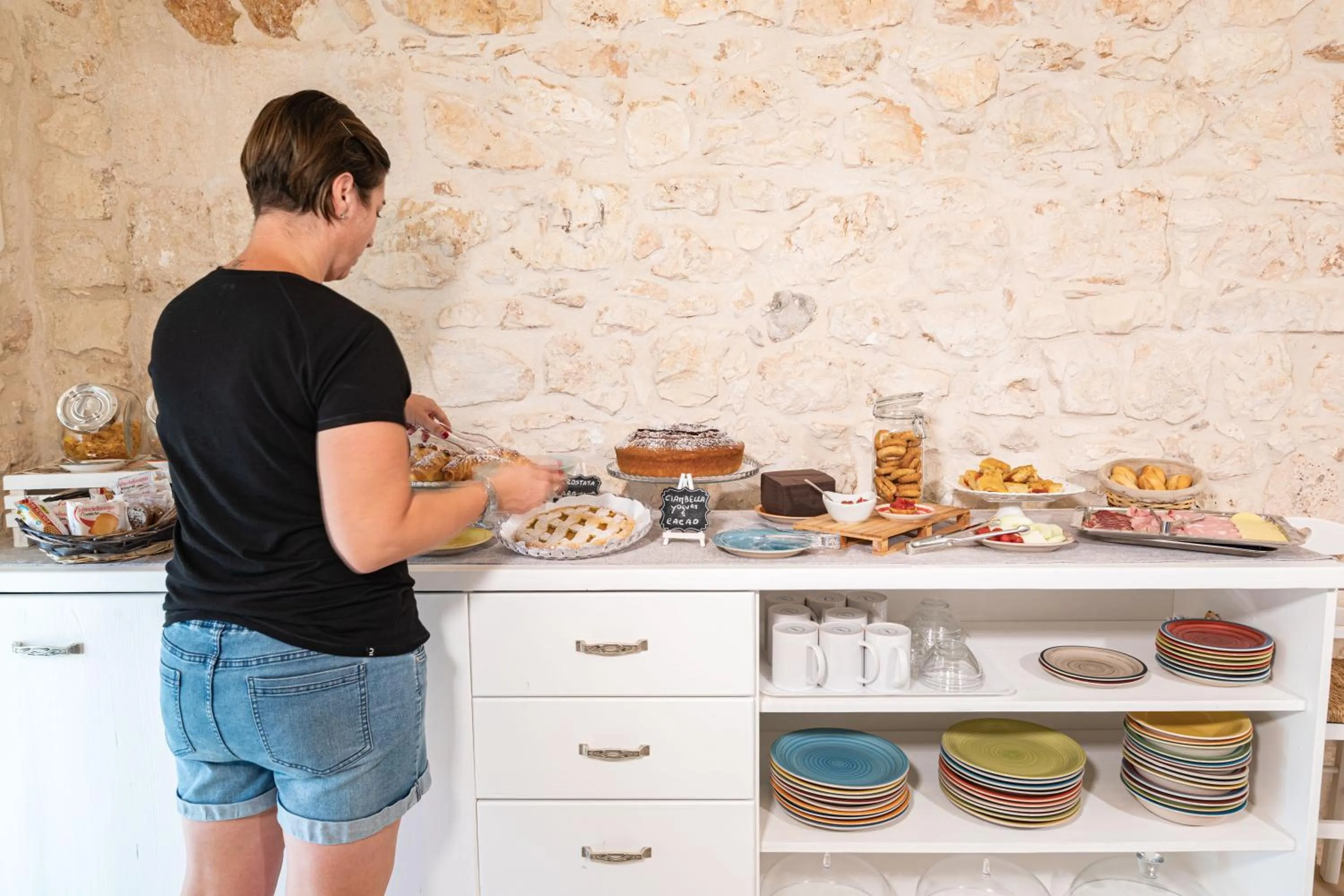 Buffet breakfast in Masseria Abadia Uno