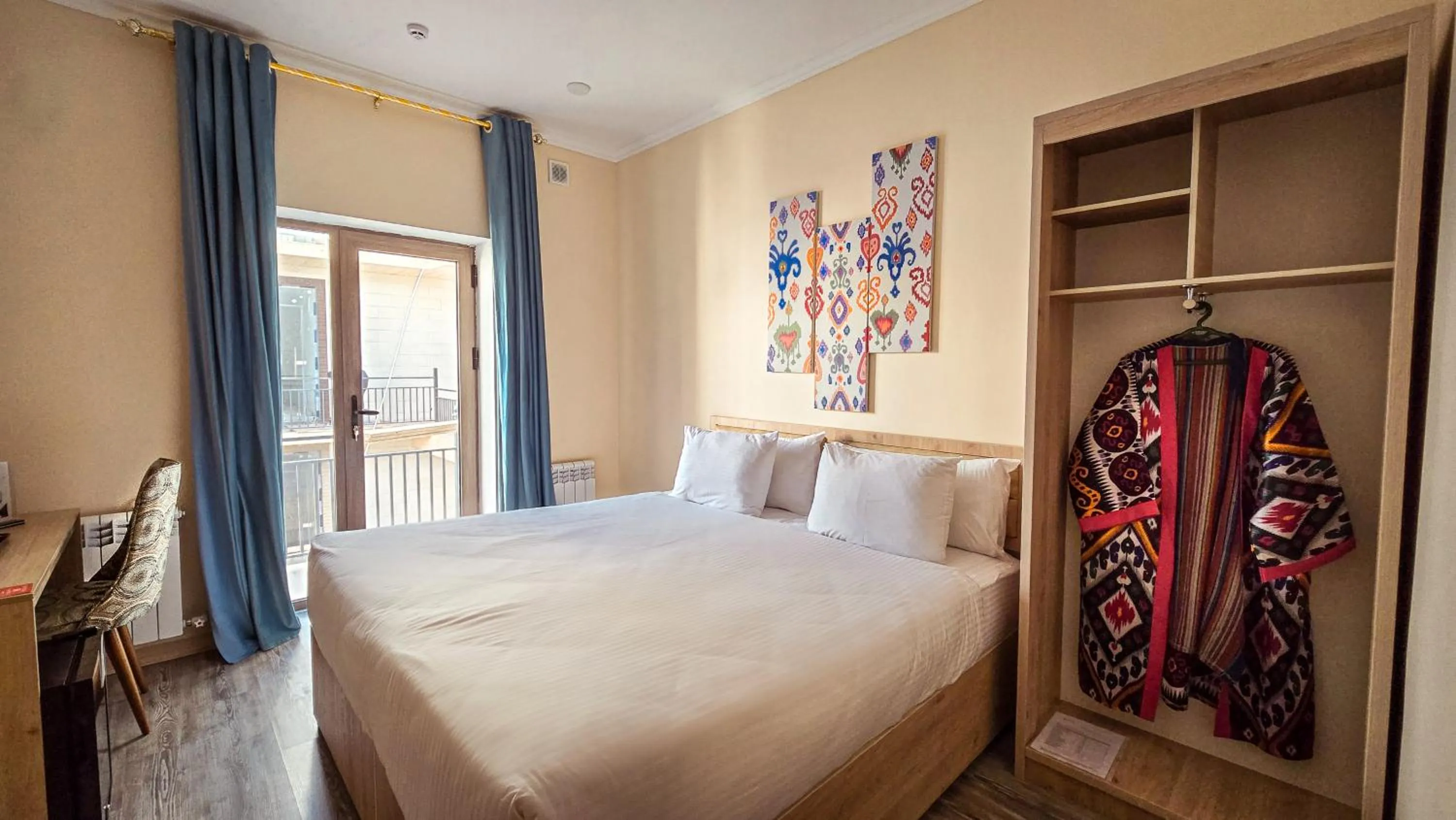 Bed in Hotel Bankir Khiva