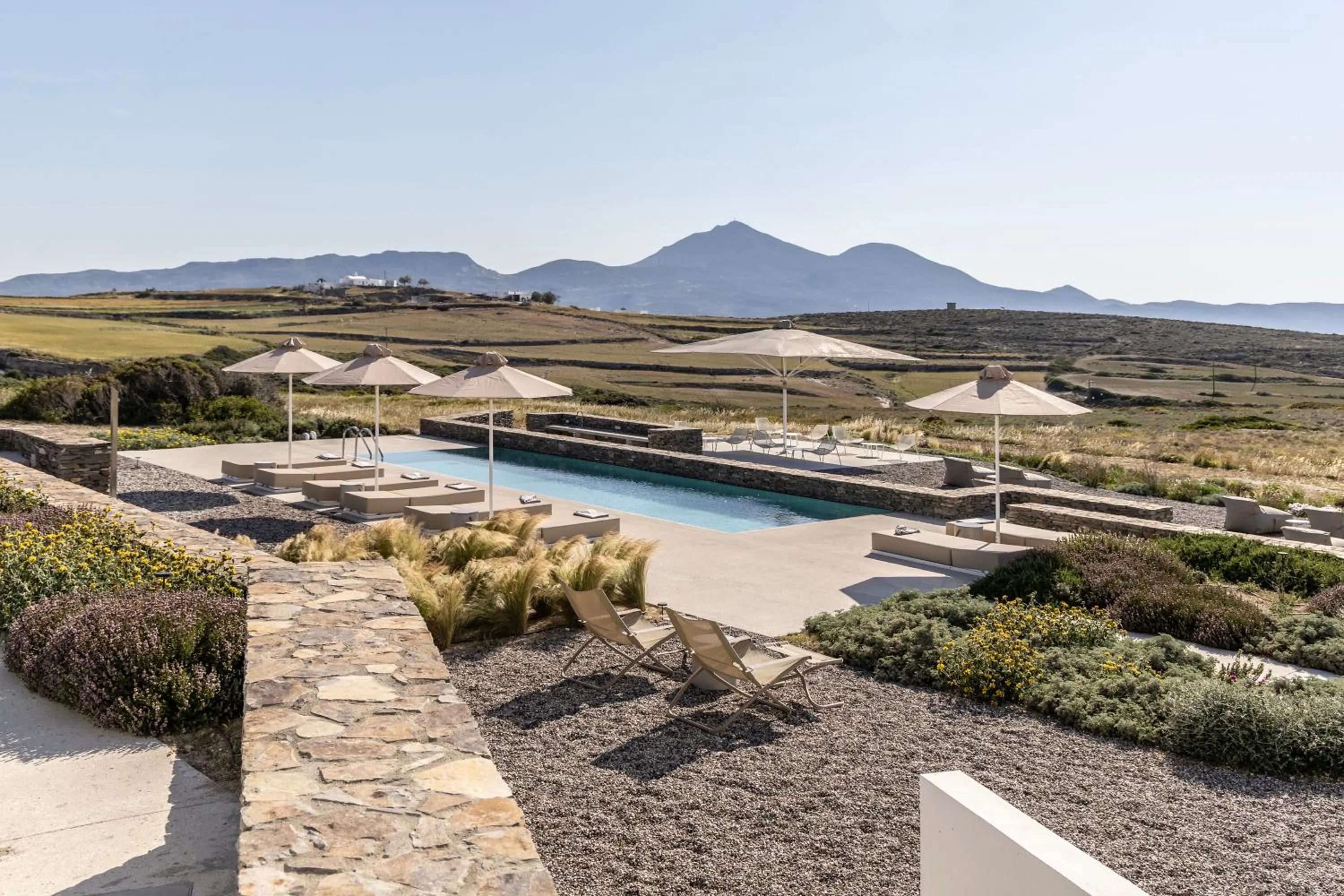 Pool view in Korfi de Milo