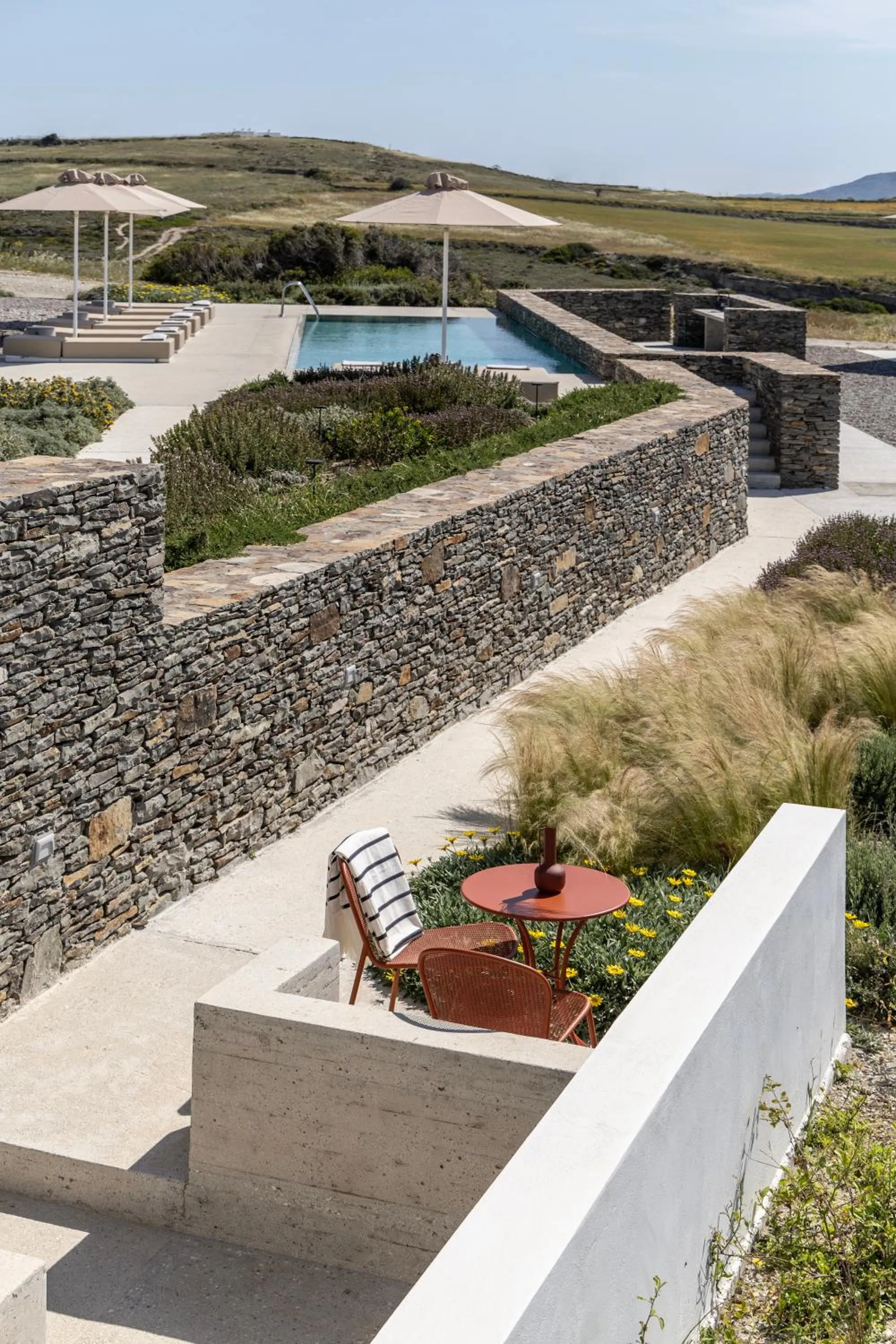 Seating area in Korfi de Milo