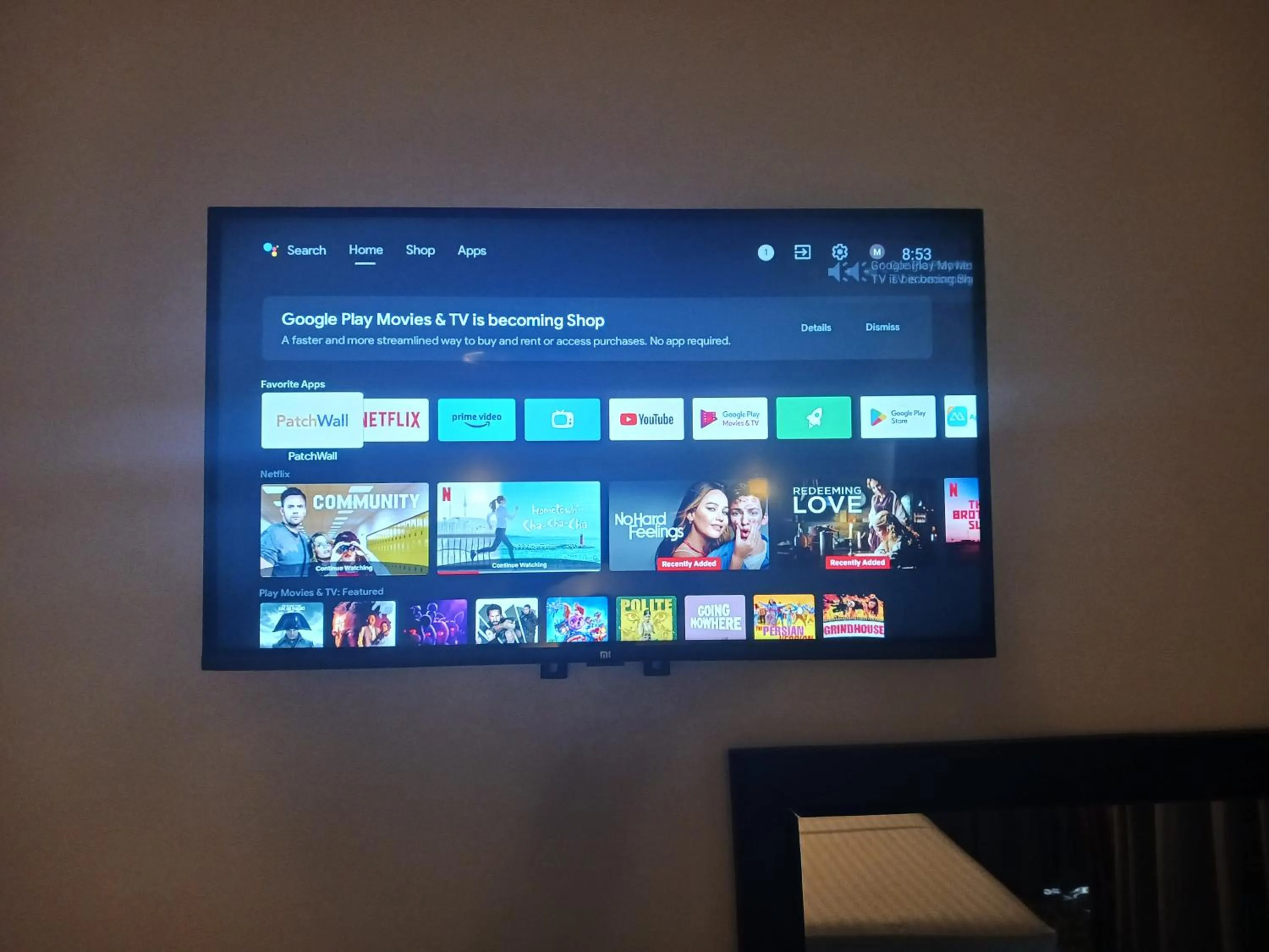 TV and multimedia in Andy's Place