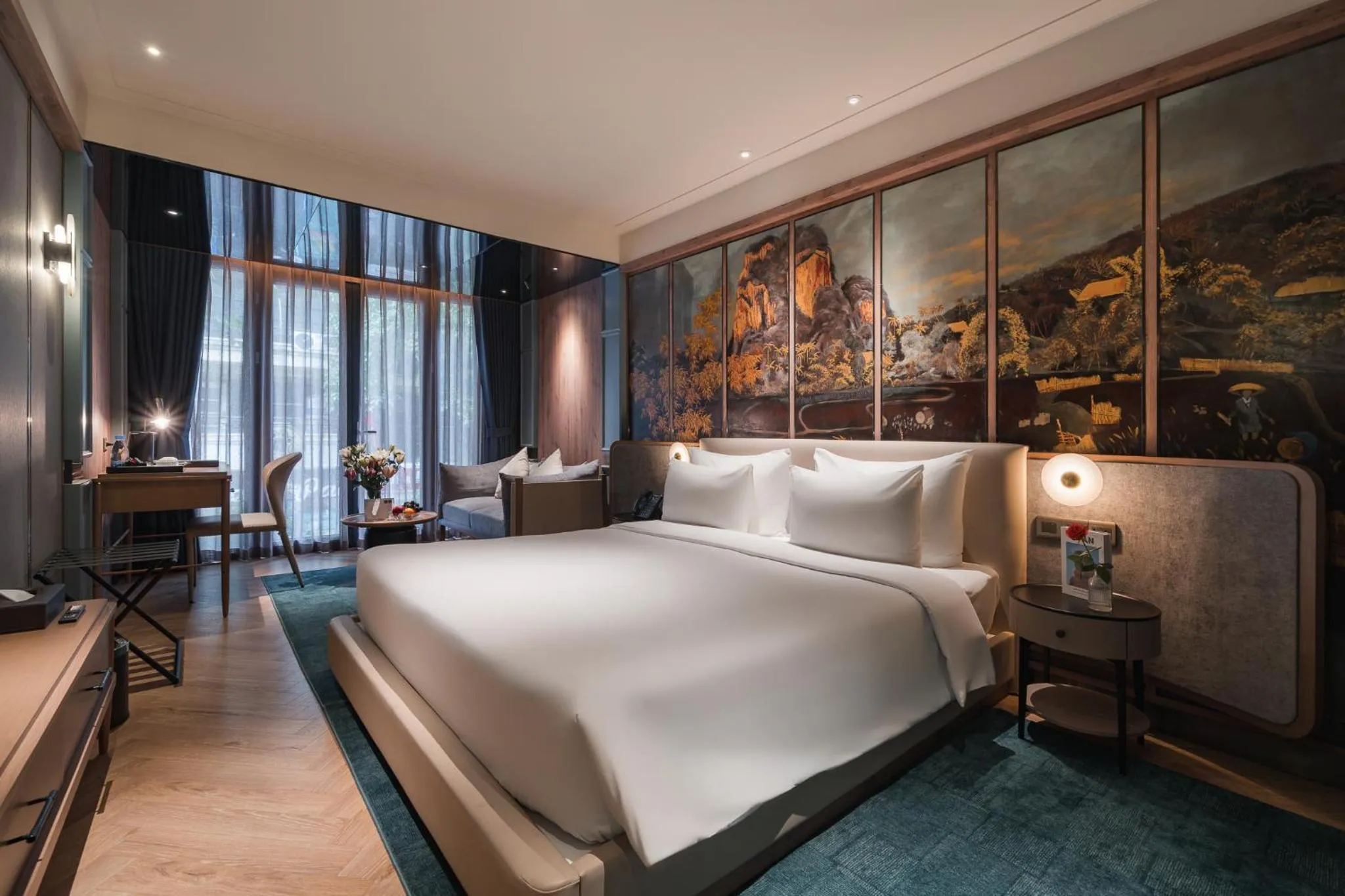 View (from property/room), Bed in La Passion Premium Cau Go