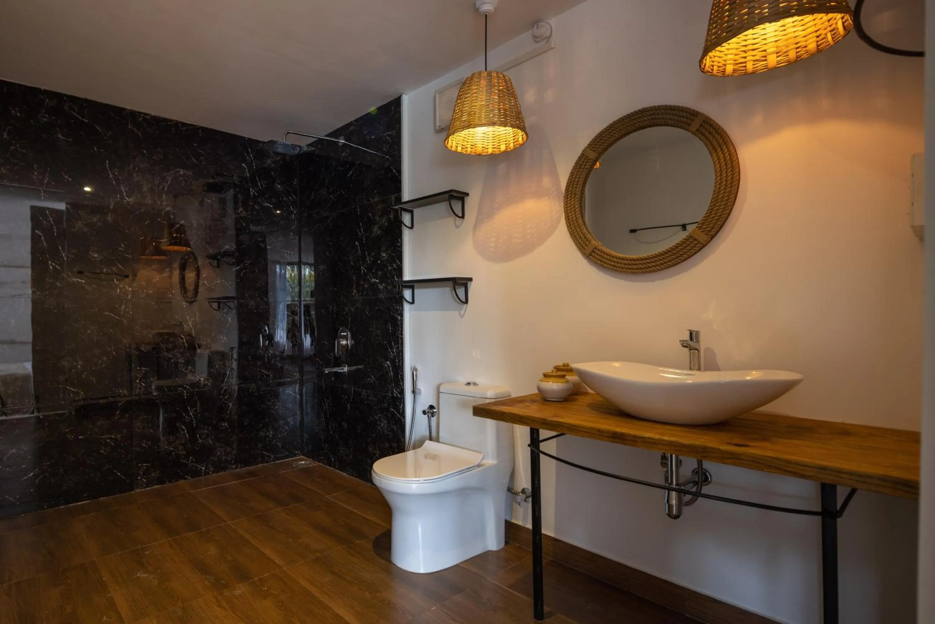 Bathroom in Pont Bleu Suites Riverside & Pool