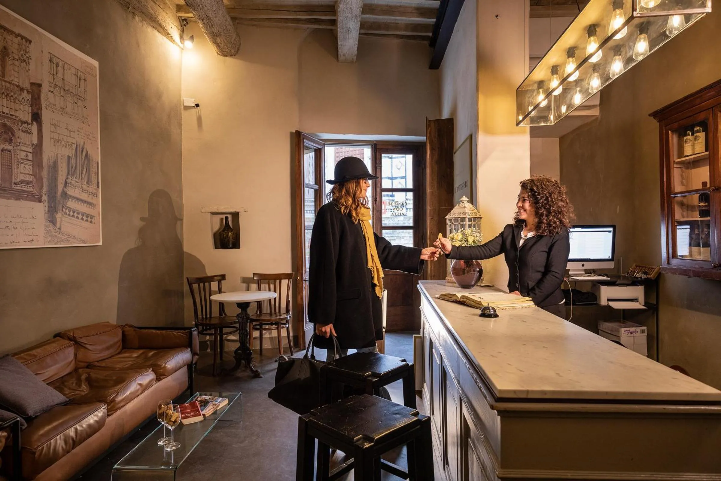 Lobby or reception in Il Battistero Siena Residenza d'Epoca