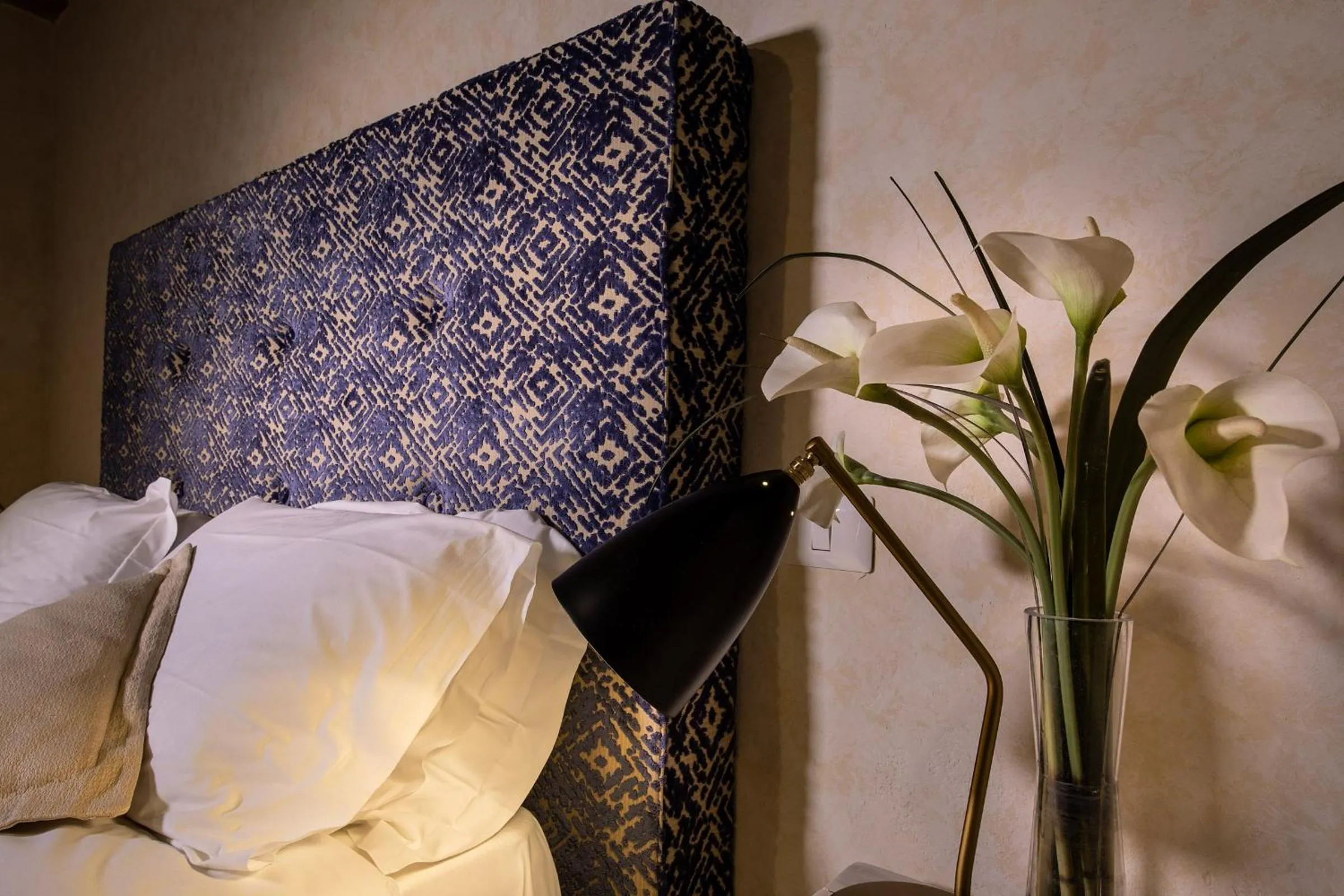 Decorative detail, Bed in Il Battistero Siena Residenza d'Epoca