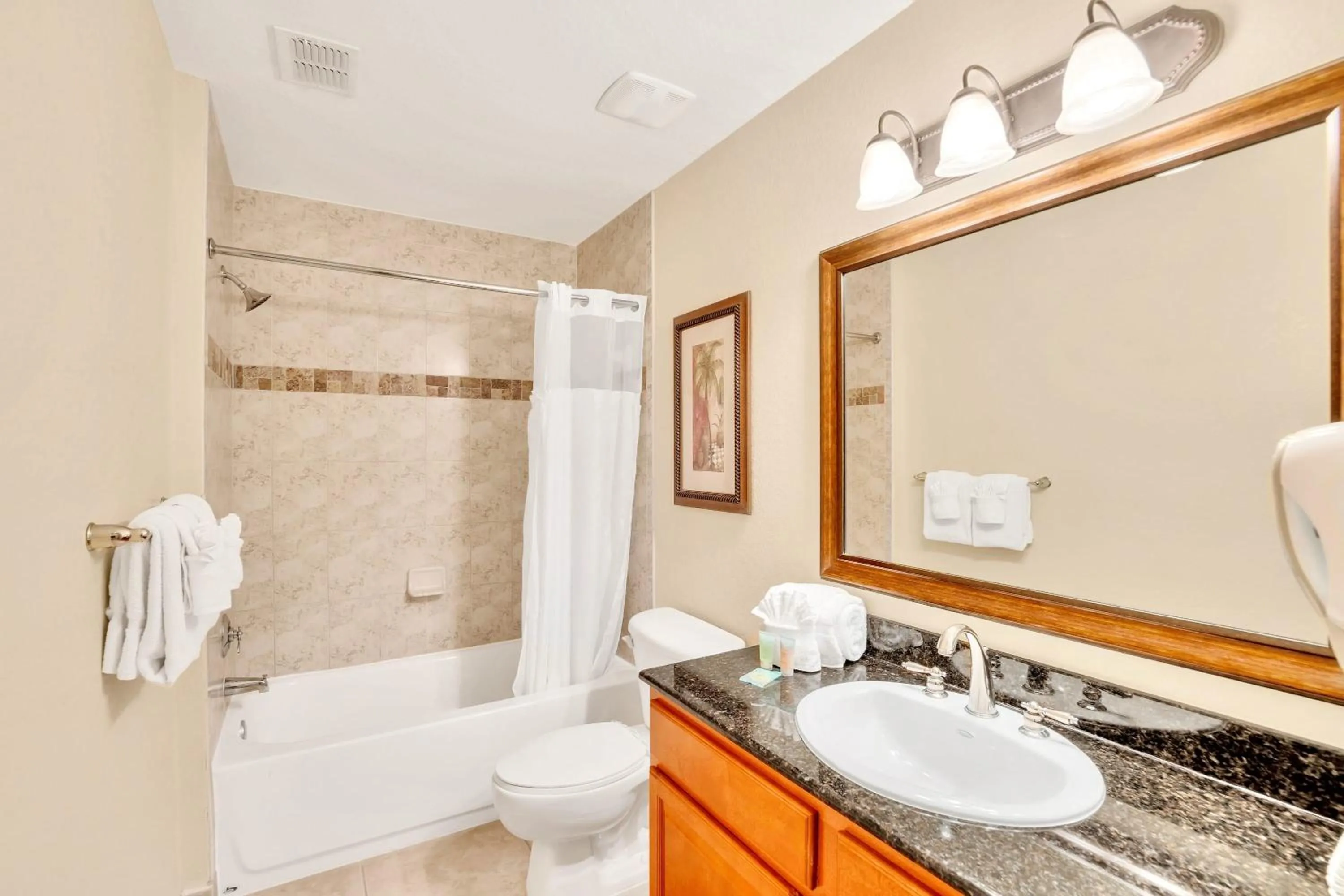 Shower in 2BR Resort Suite - Fountain View Private Balcony