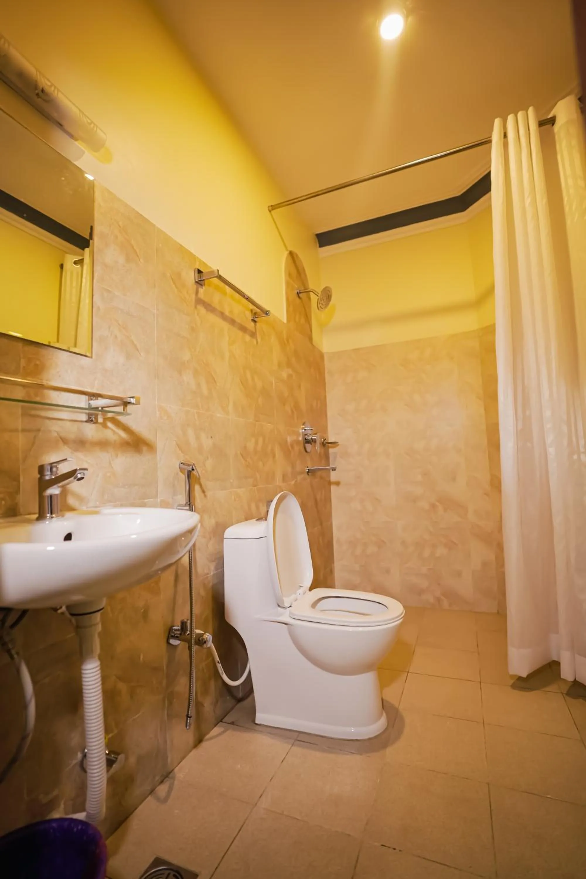 Shower in Himalayan Guest House