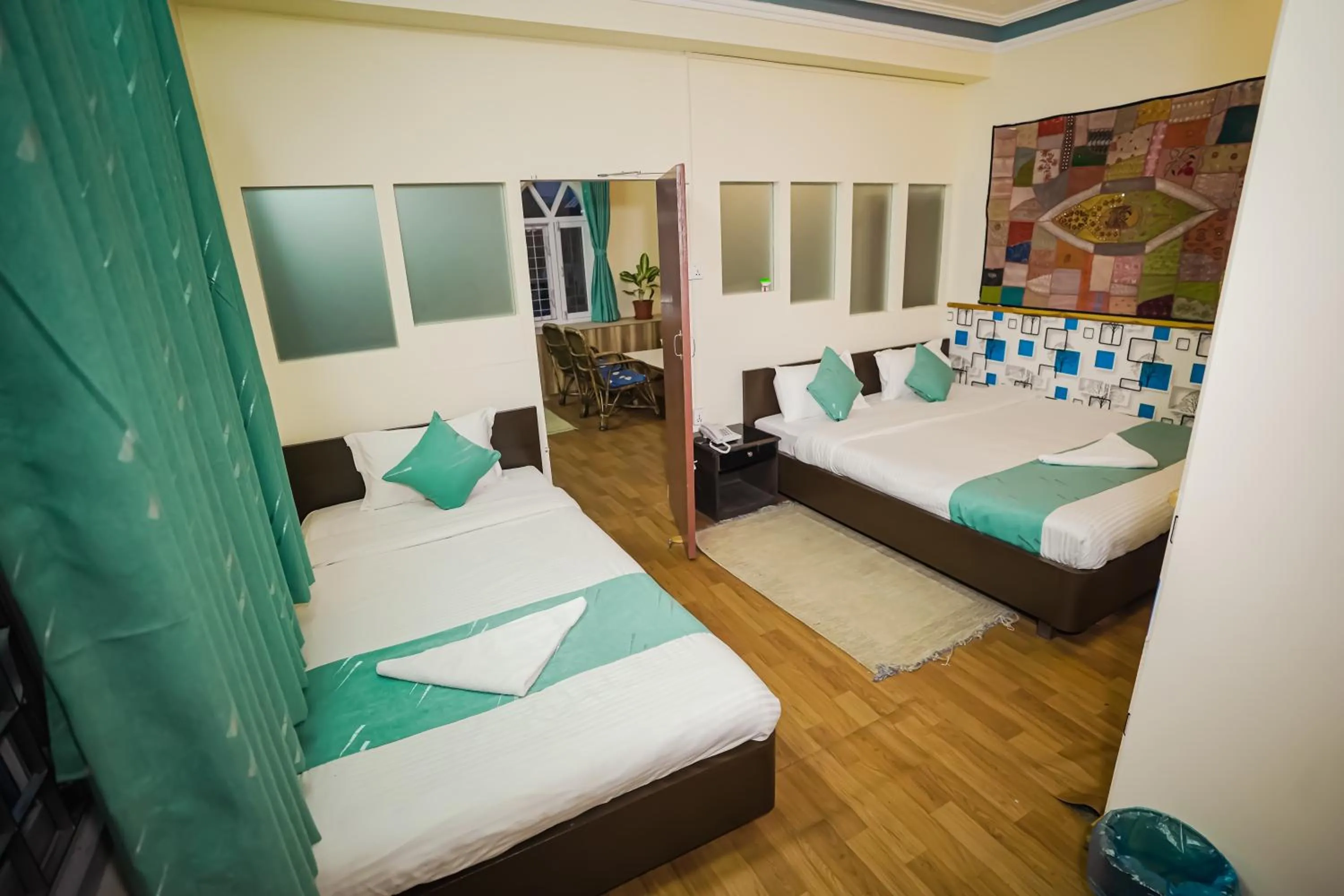 Photo of the whole room, Bed in Himalayan Guest House